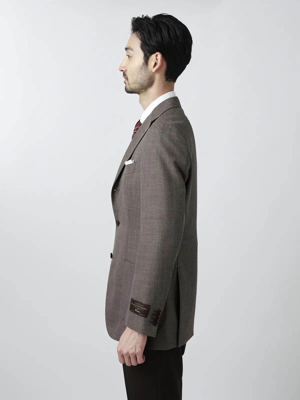ジャケット/CANONICO/ウールメッシュ/織柄/TR27 ベージュ 体型(DROP):普通 6DROP(A体),身長:170cm