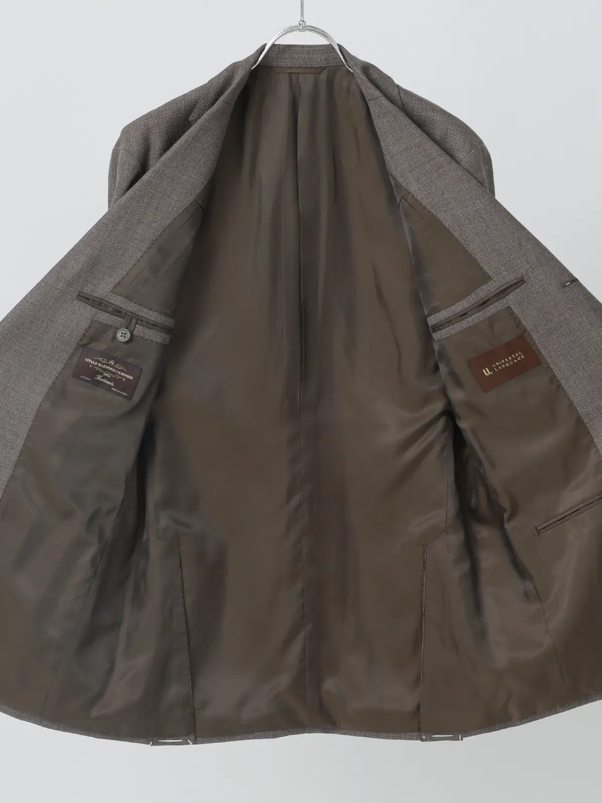 ジャケット/CANONICO/ウールメッシュ/織柄/TR27 ベージュ 体型(DROP):普通 6DROP(A体),身長:170cm