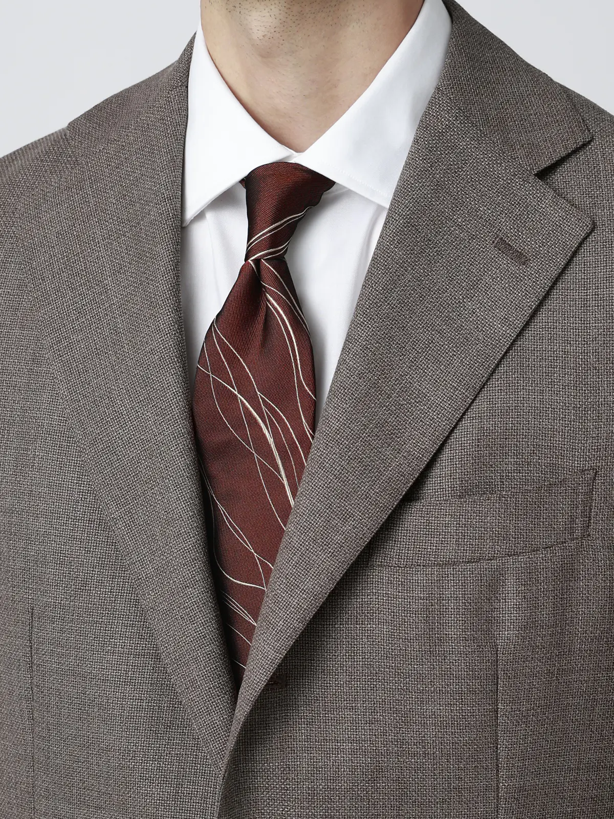 ジャケット/CANONICO/ウールメッシュ/織柄/TR27 ベージュ 体型(DROP):普通 6DROP(A体),身長:170cm