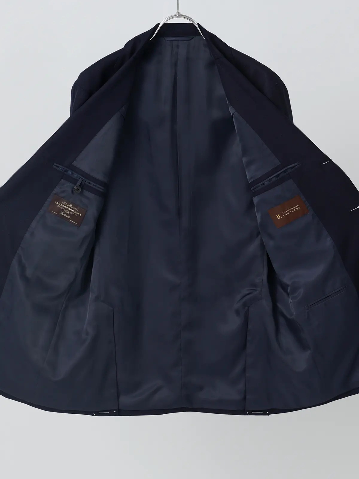 ジャケット/CANONICO/ウールメッシュ/織柄/TR27 ネイビー 体型(DROP):普通 6DROP(A体),身長:160cm