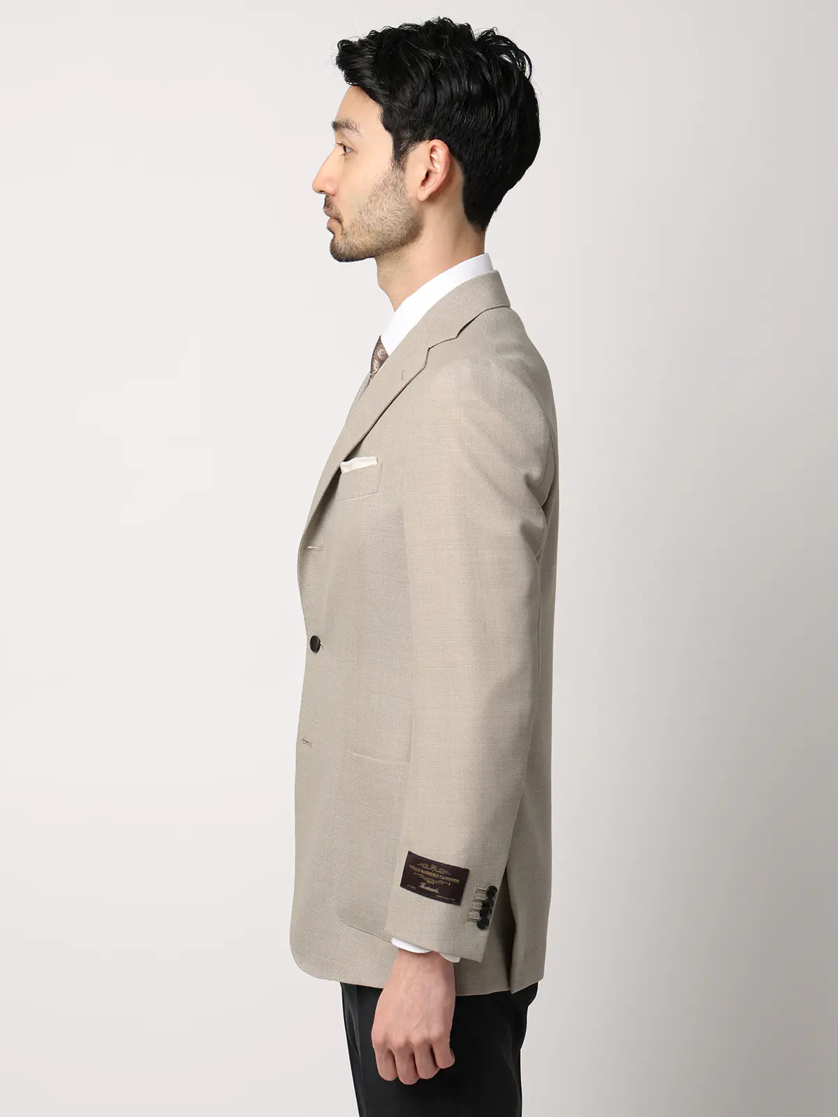 ジャケット/CANONICO/ウールメッシュ/織柄/TR27 ベージュ 体型(DROP):普通 6DROP(A体),身長:160cm