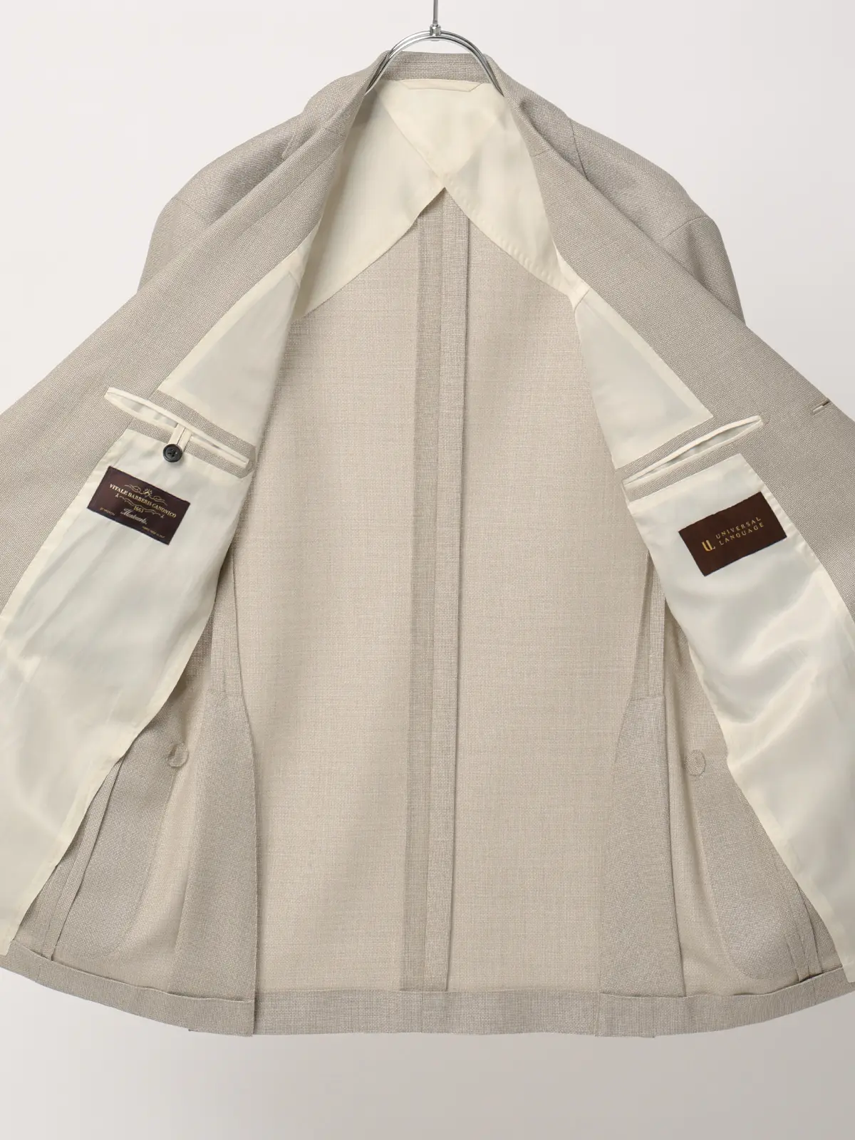 ジャケット/CANONICO/ウールメッシュ/織柄/TR27 ベージュ 体型(DROP):普通 6DROP(A体),身長:160cm