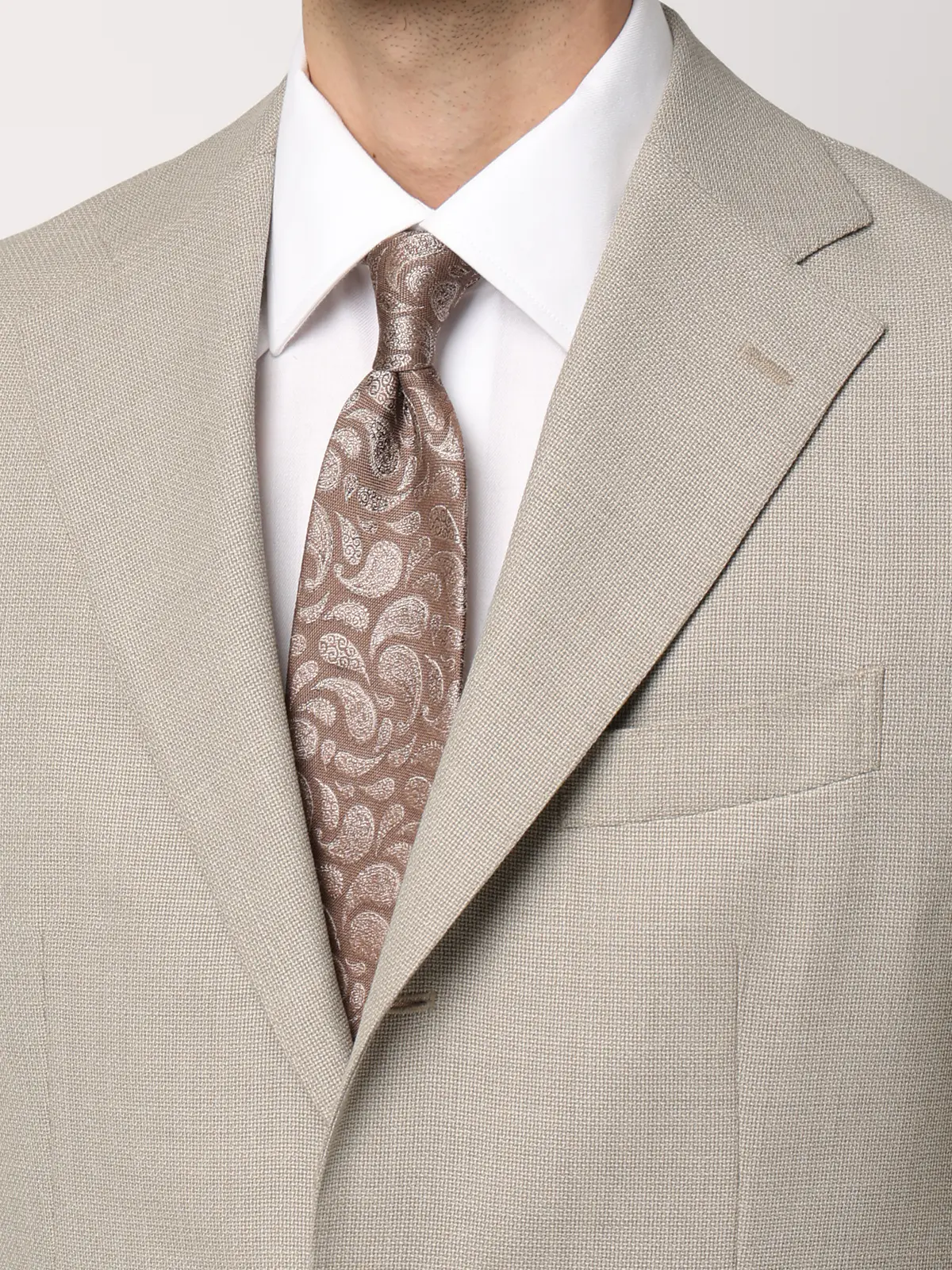 ジャケット/CANONICO/ウールメッシュ/織柄/TR27 ベージュ 体型(DROP):普通 6DROP(A体),身長:160cm