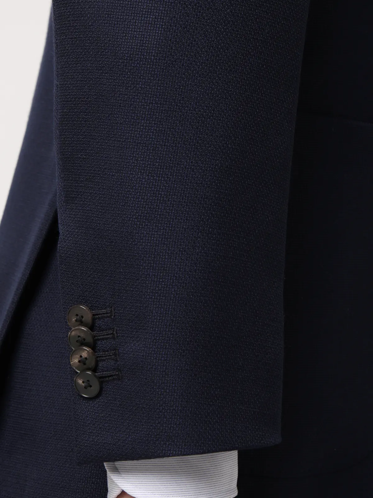 ジャケット／CANONICO／ウールメッシュ／織柄／TR27 ネイビー 体型（DROP):普通　6DROP(A体),身長:160cm