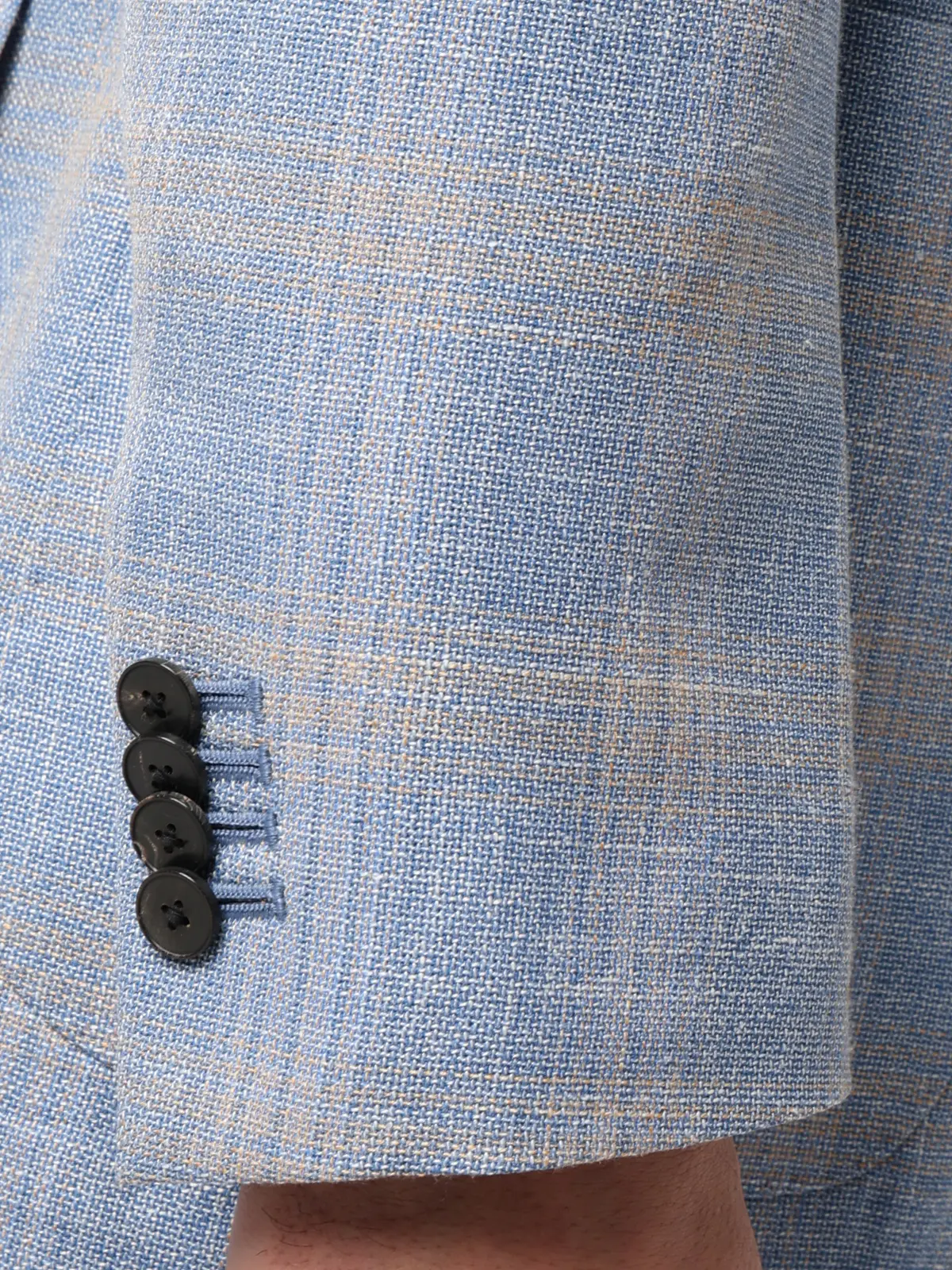 ジャケット／CANONICO／Vintage／ウールシルクリネン／オーバーチェック／TR27 サックス 体型（DROP):普通　6DROP(A体),身長:180cm