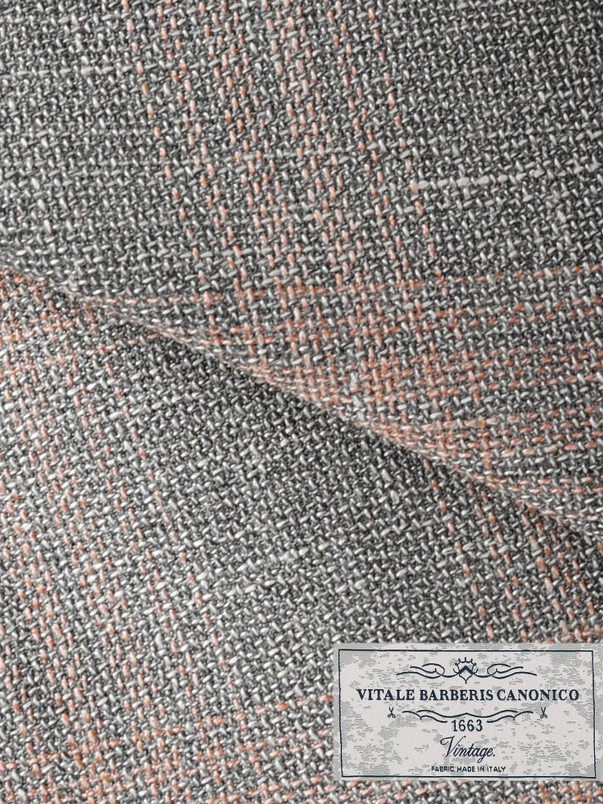 ジャケット／CANONICO／Vintage／ウールシルクリネン／オーバーチェック／TR27 ライトグレー 体型（DROP):普通　6DROP(A体),身長:160cm