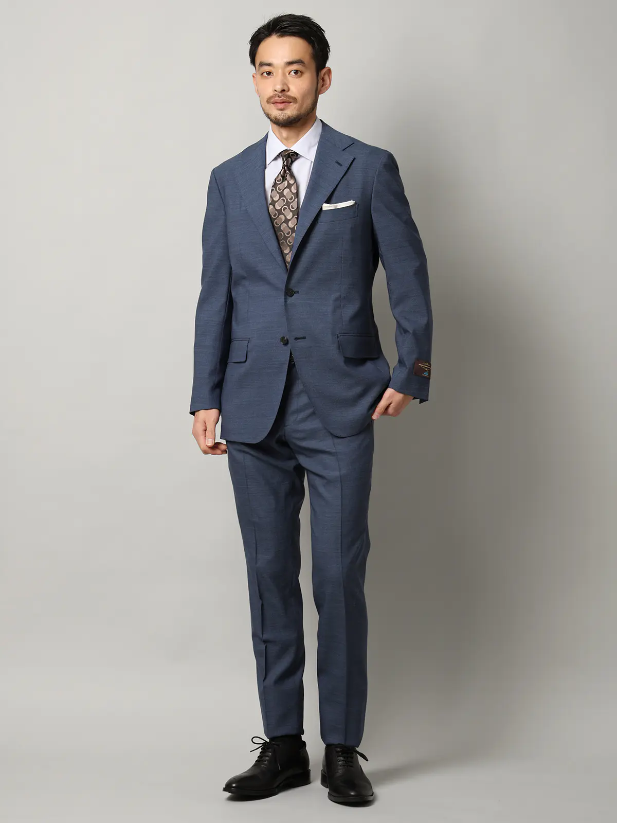 ジャケット／CANONICO／SUPERSONIC／トロピカルウール／無地／TR27 ブルー 体型（DROP):普通　6DROP(A体),身長:160cm