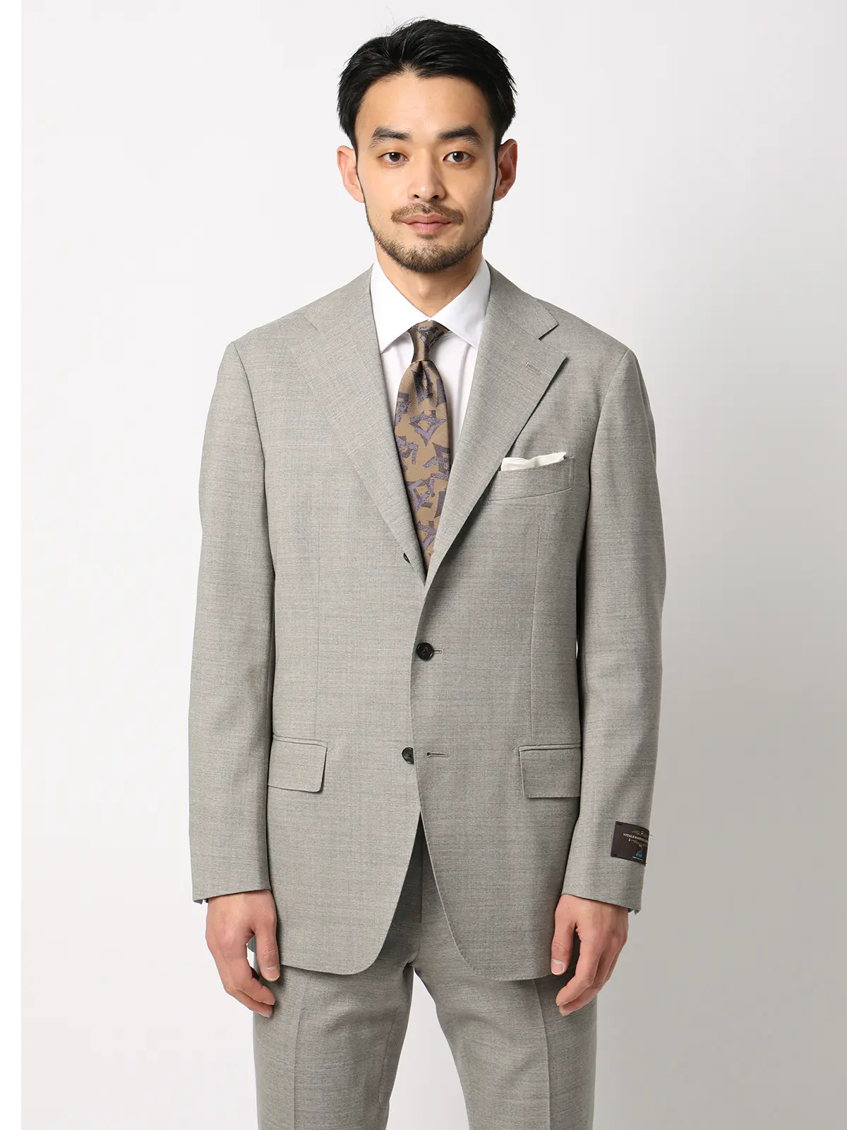 ジャケット／CANONICO／SUPERSONIC／トロピカルウール／無地／TR27 ベージュ 体型（DROP):普通　6DROP(A体),身長:160cm