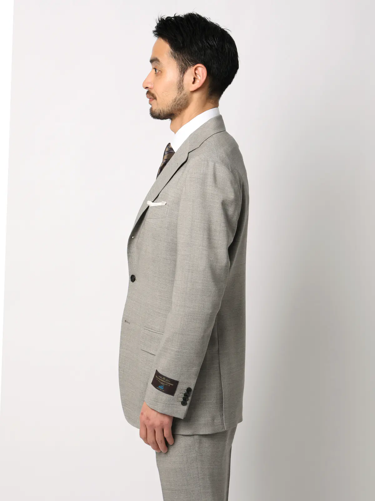 ジャケット／CANONICO／SUPERSONIC／トロピカルウール／無地／TR27 ベージュ 体型（DROP):普通　6DROP(A体),身長:160cm