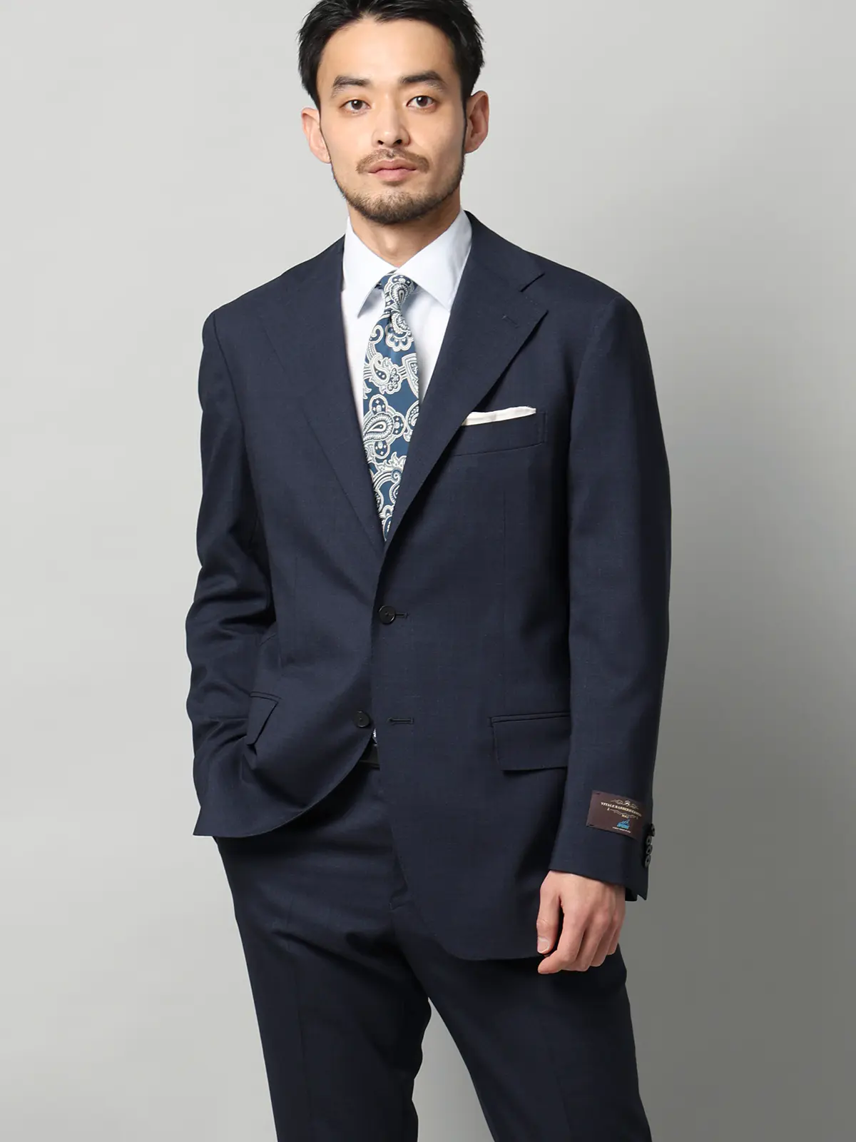 ジャケット／CANONICO／SUPERSONIC／トロピカルウール／無地／TR27 ネイビー 体型（DROP):普通　6DROP(A体),身長:160cm