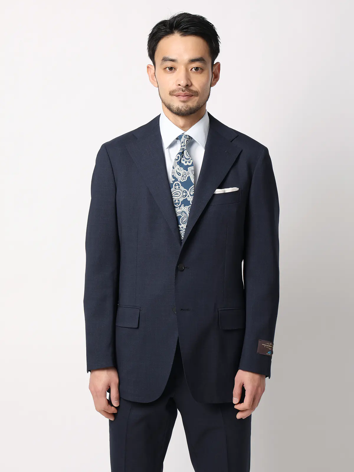 ジャケット／CANONICO／SUPERSONIC／トロピカルウール／無地／TR27 ネイビー 体型（DROP):普通　6DROP(A体),身長:160cm