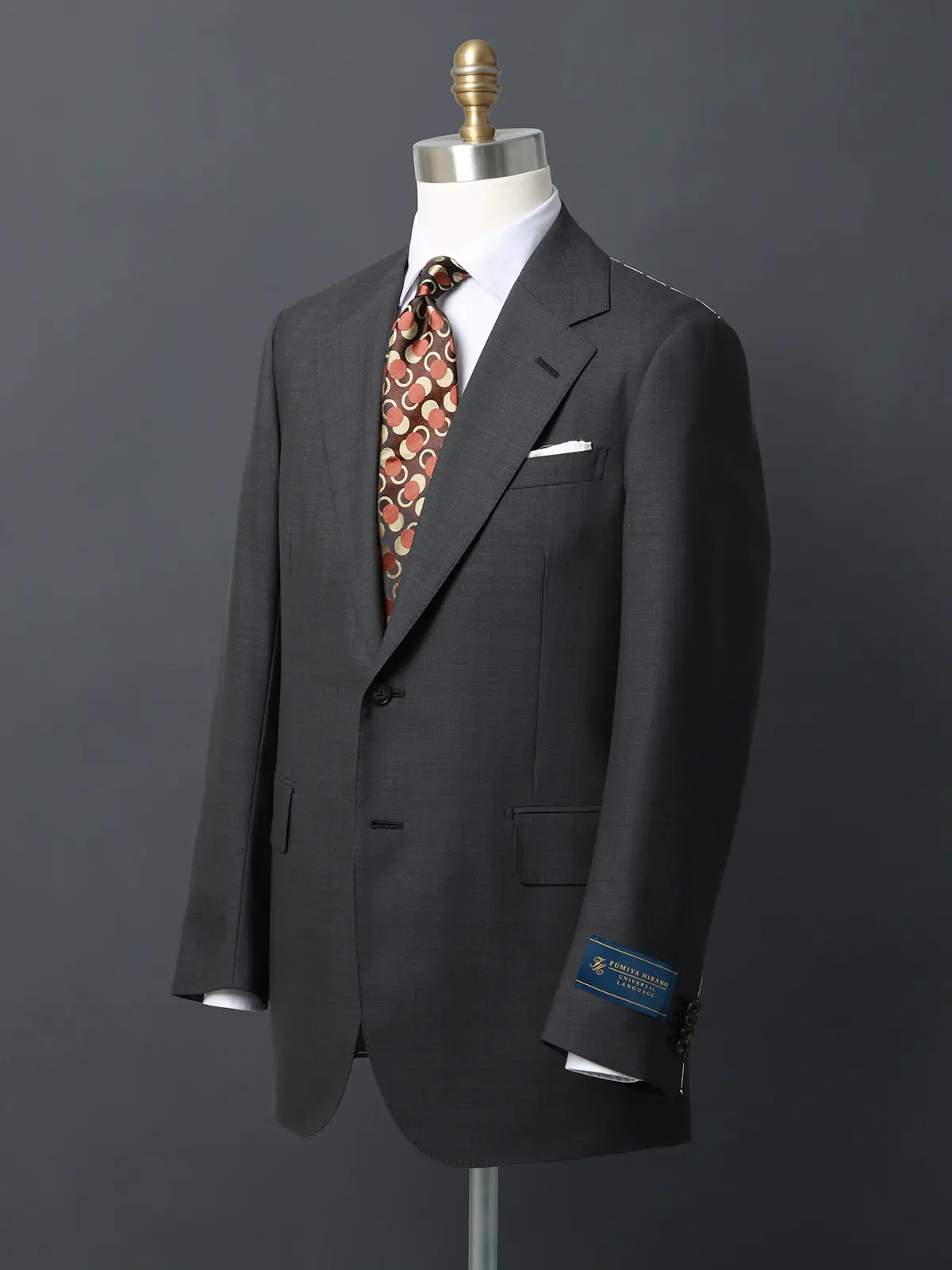 FUMIYA HIRANO/ジャケット/SUPER100'sウールトロピカル/織柄/FH01 グレー 体型(DROP):普通 6DROP(A体),身長:165cm