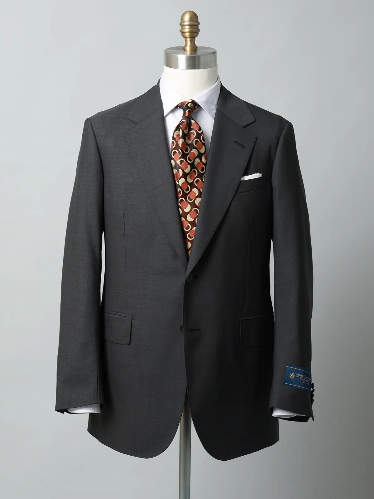 FUMIYA HIRANO/ジャケット/SUPER100'sウールトロピカル/織柄/FH01 グレー 体型(DROP):普通 6DROP(A体),身長:165cm