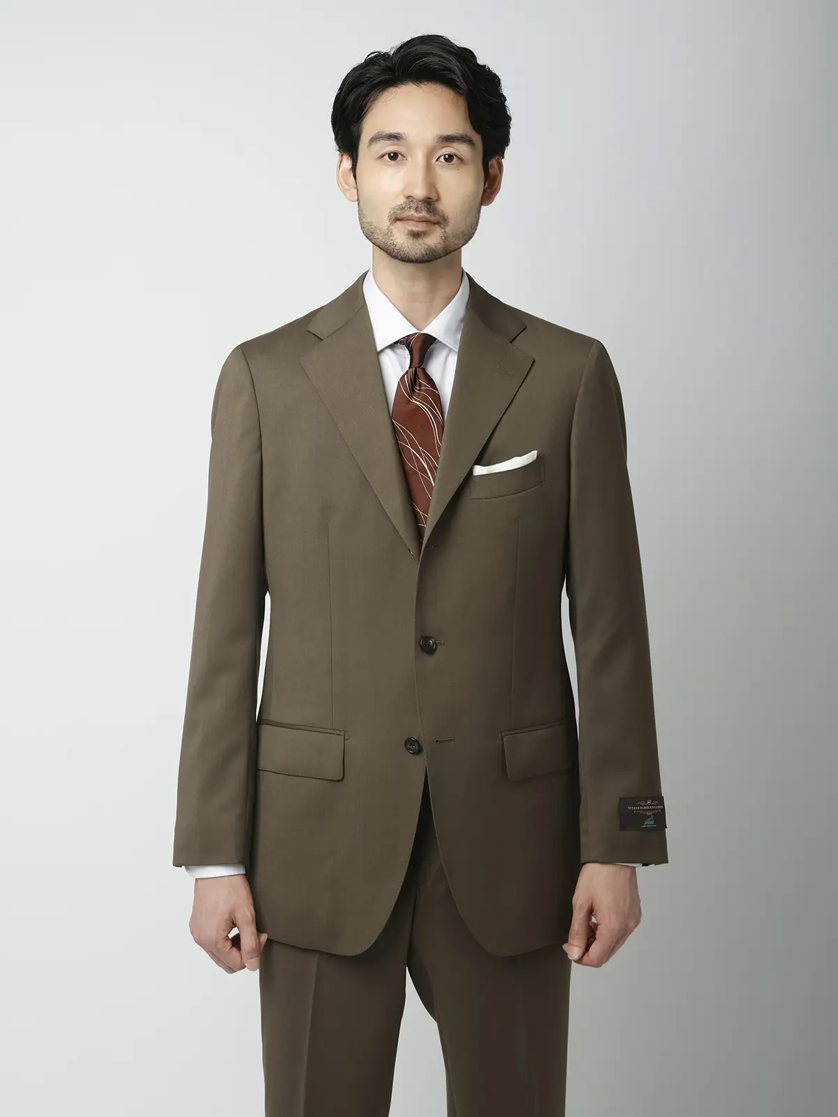 ジャケット/CANONICO/SUPERSONIC/21μPRUNELLE/無地/TR27 ブラウン 体型(DROP):普通 6DROP(A体),身長:165cm