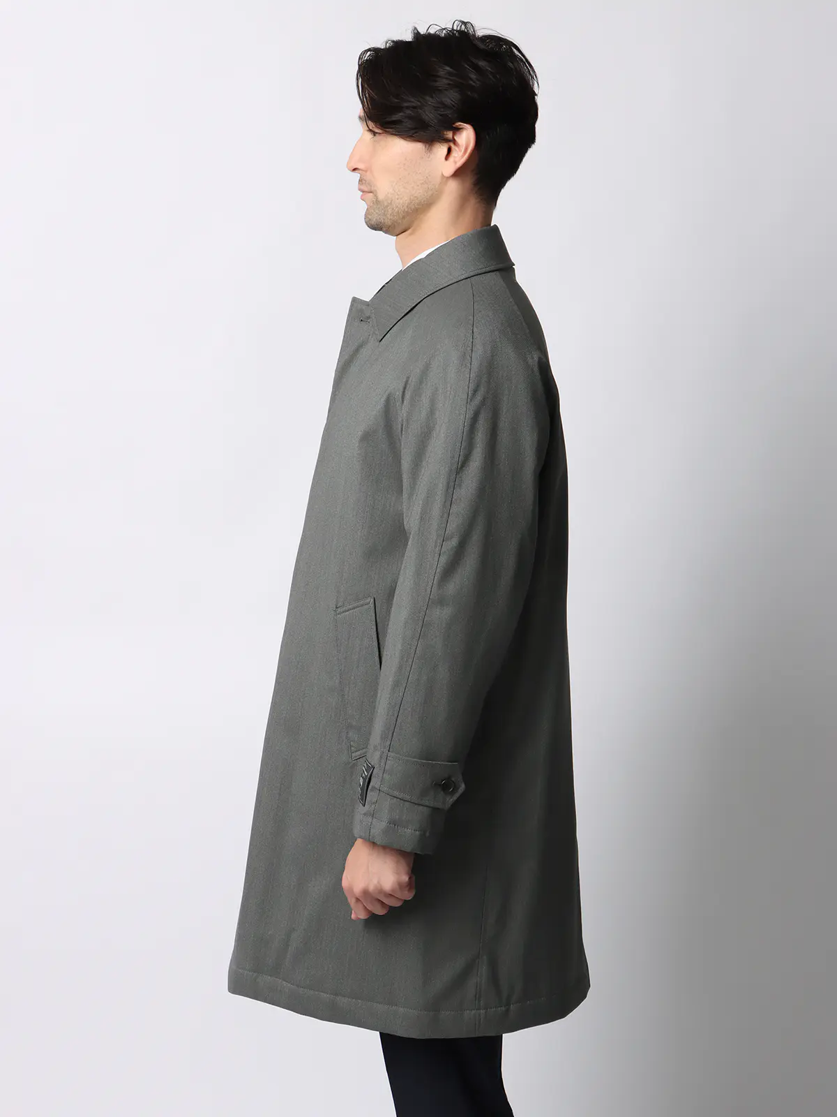 中綿ステンカラーコート／CANONICO／OFFLIMITS／撥水／防風／無地 グレー 3L