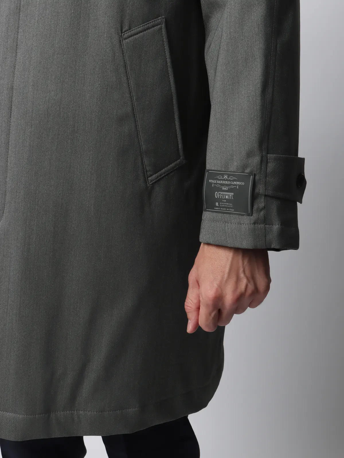 中綿ステンカラーコート／CANONICO／OFFLIMITS／撥水／防風／無地 グレー 3L