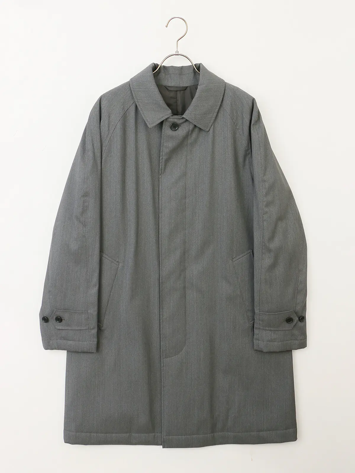 中綿ステンカラーコート／CANONICO／OFFLIMITS／撥水／防風／無地 グレー 3L