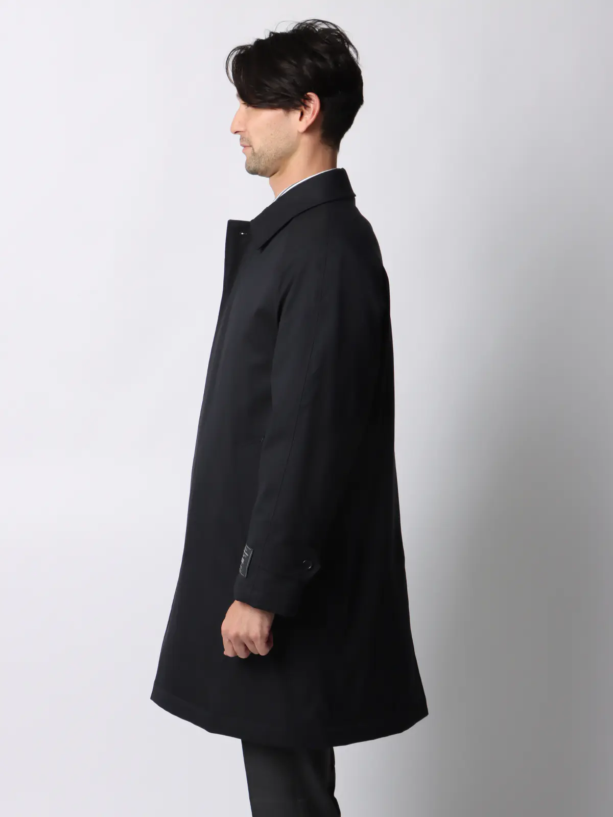 中綿ステンカラーコート/CANONICO/OFFLIMITS/撥水/防風/無地 ネイビー 3L