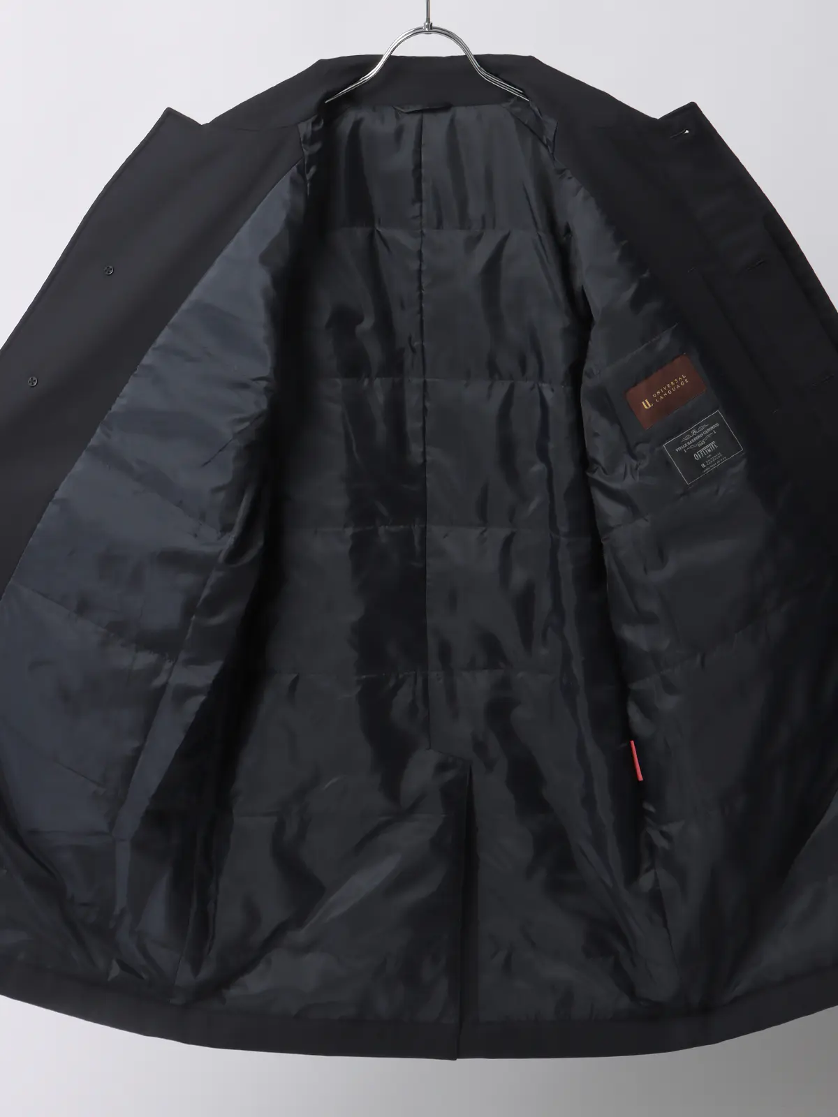 中綿ステンカラーコート/CANONICO/OFFLIMITS/撥水/防風/無地 ネイビー 3L