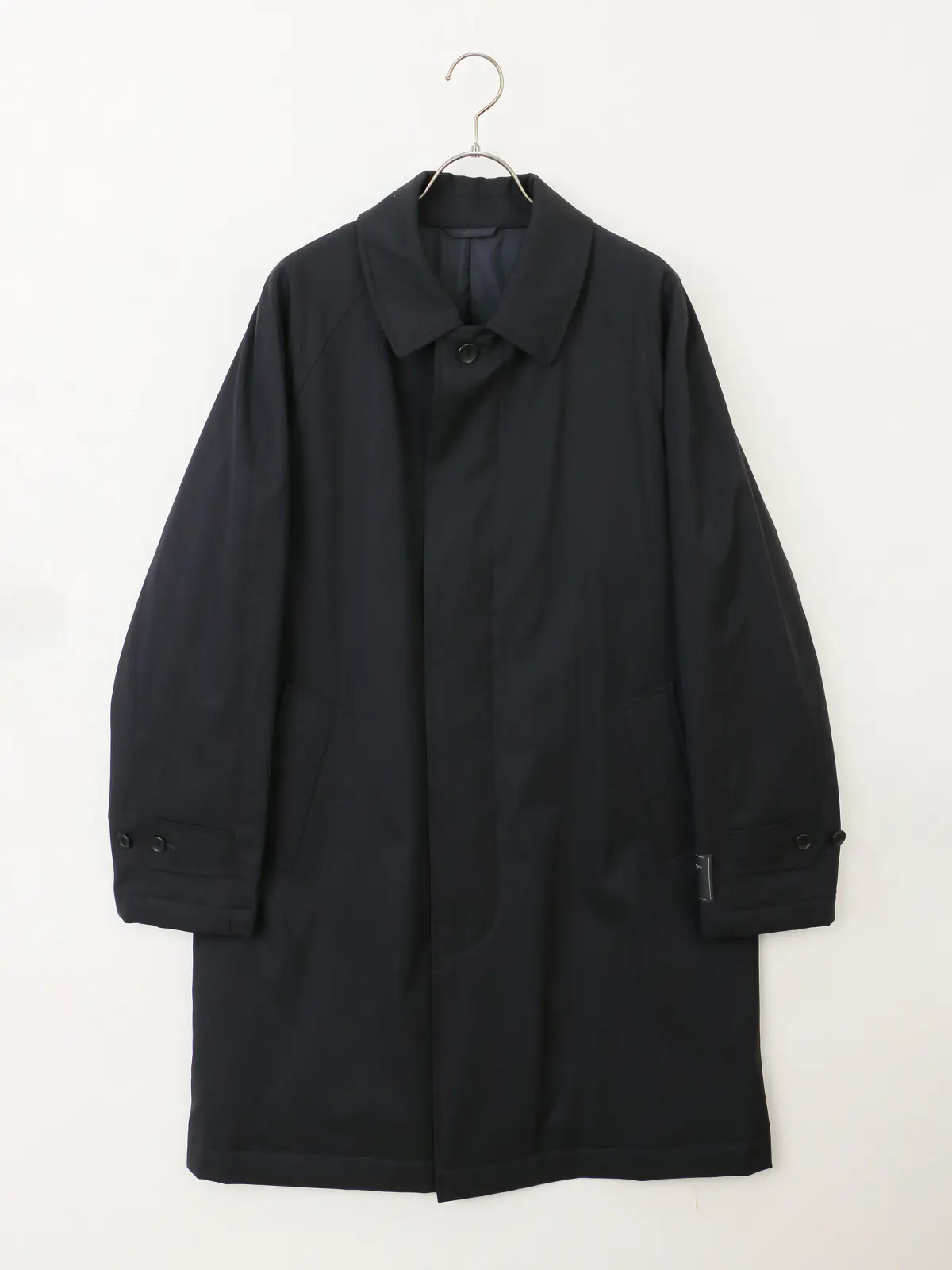 中綿ステンカラーコート/CANONICO/OFFLIMITS/撥水/防風/無地 ネイビー 3L