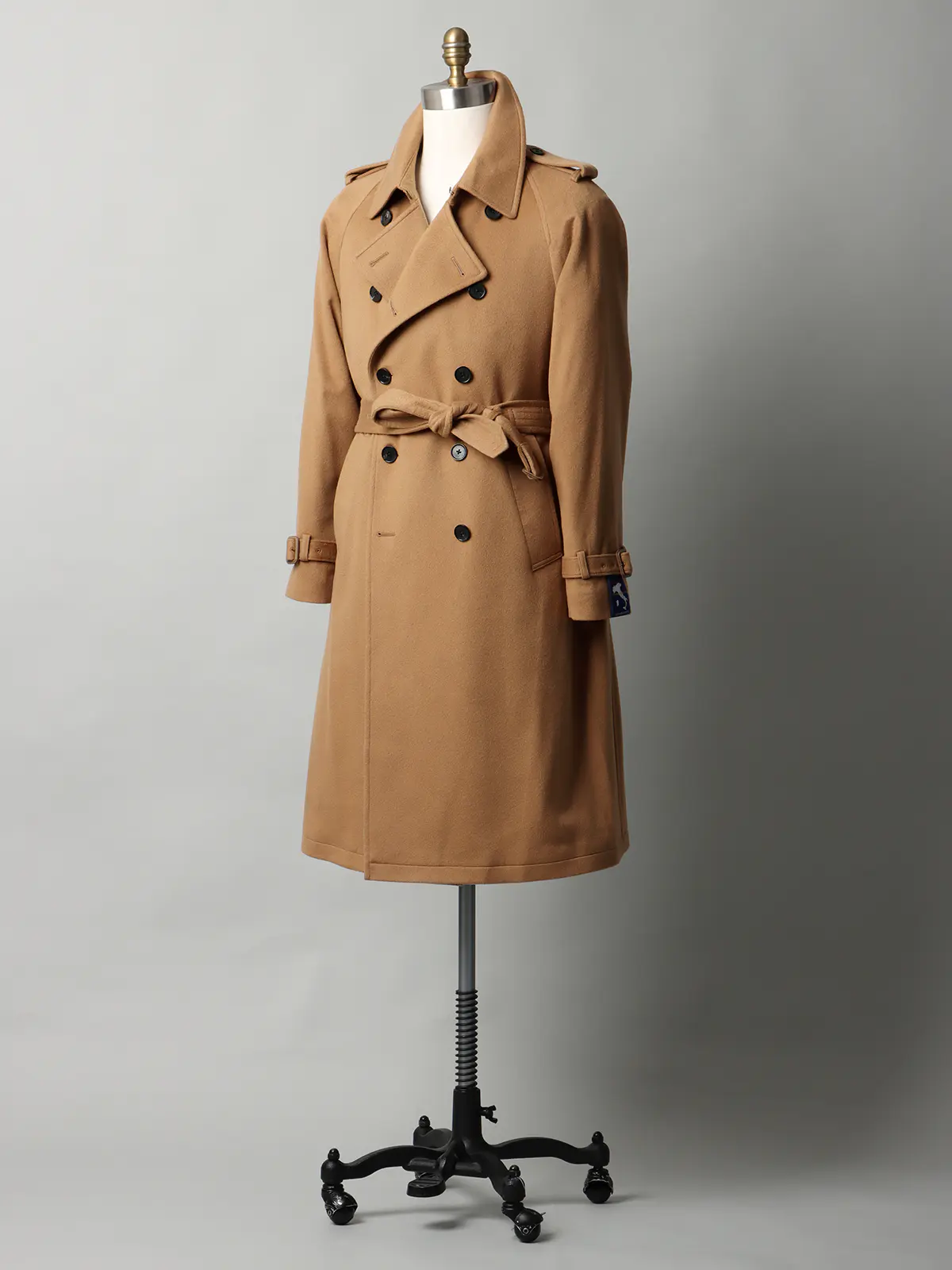 【11/7~販売開始】トレンチコート/MTR/ピュアカシミヤビーバー/無地 キャメル S