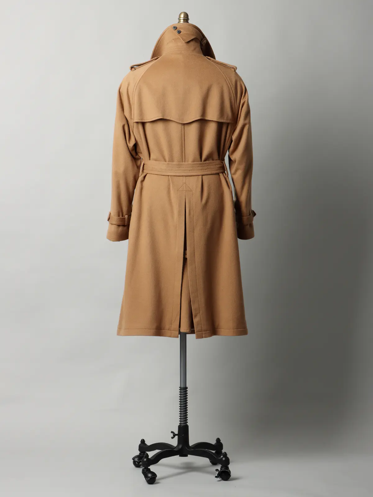 【11/7~販売開始】トレンチコート/MTR/ピュアカシミヤビーバー/無地 キャメル S
