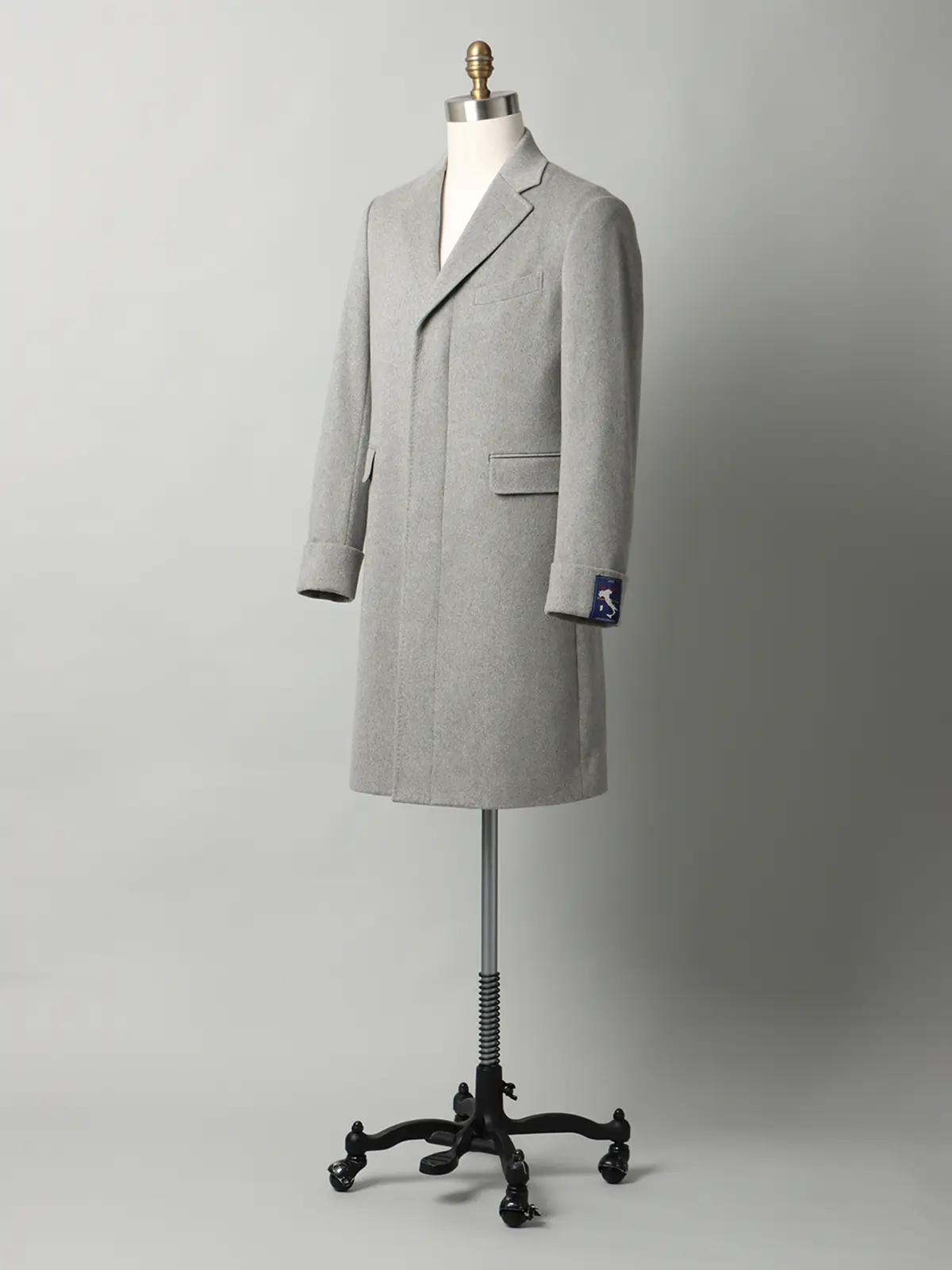 【11/7~販売開始】シングルチェスターコート/MTR/ピュアカシミヤビーバー/無地 ライトグレー S