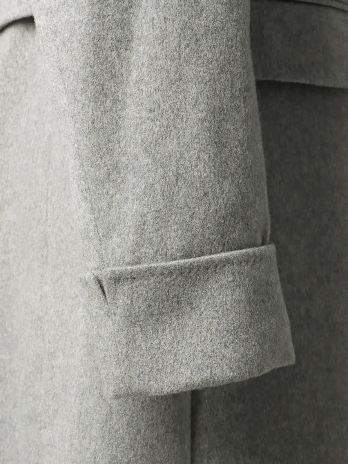 【11/7~販売開始】シングルチェスターコート/MTR/ピュアカシミヤビーバー/無地 ライトグレー S