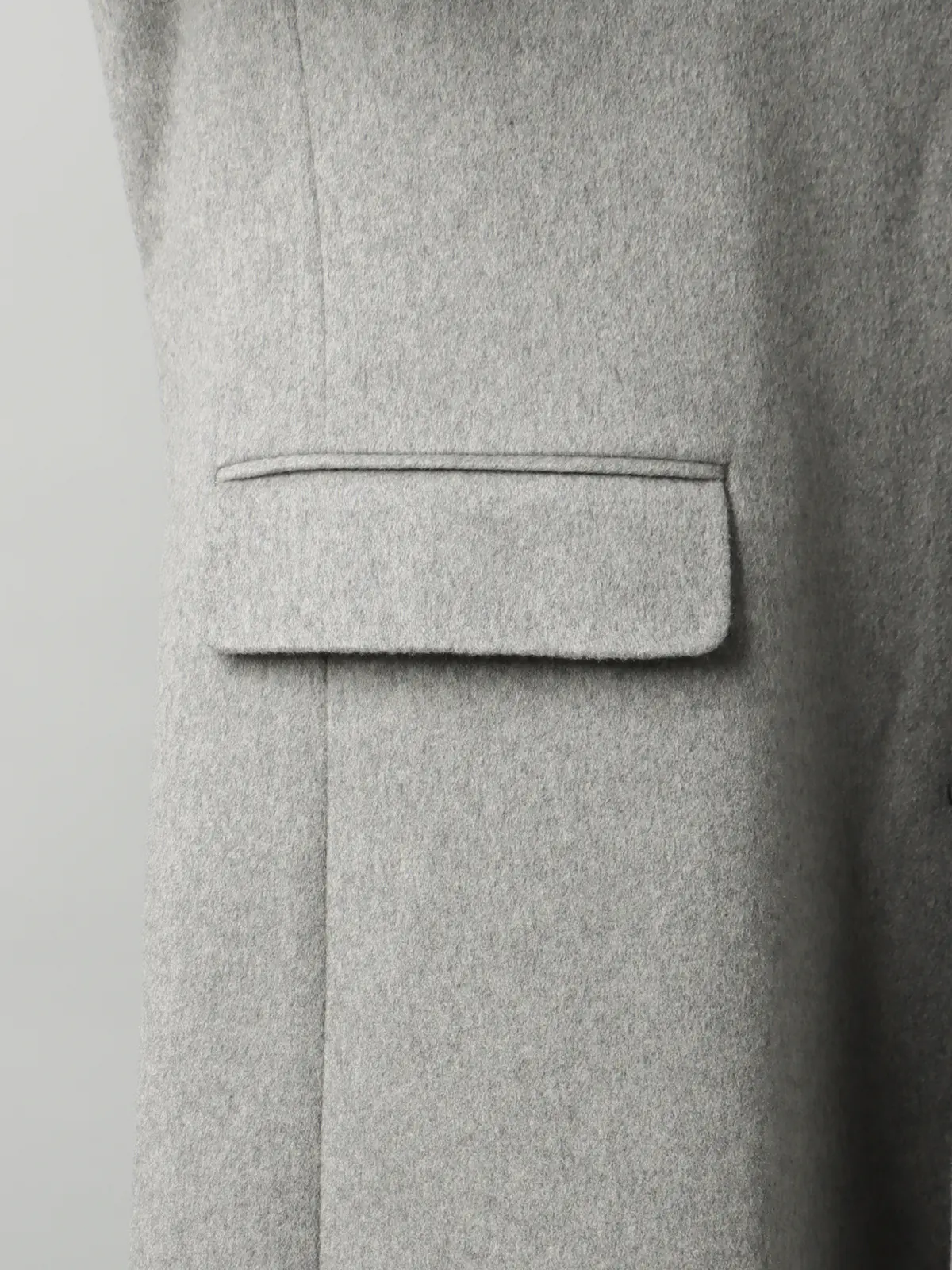 【11/7~販売開始】シングルチェスターコート/MTR/ピュアカシミヤビーバー/無地 ライトグレー S