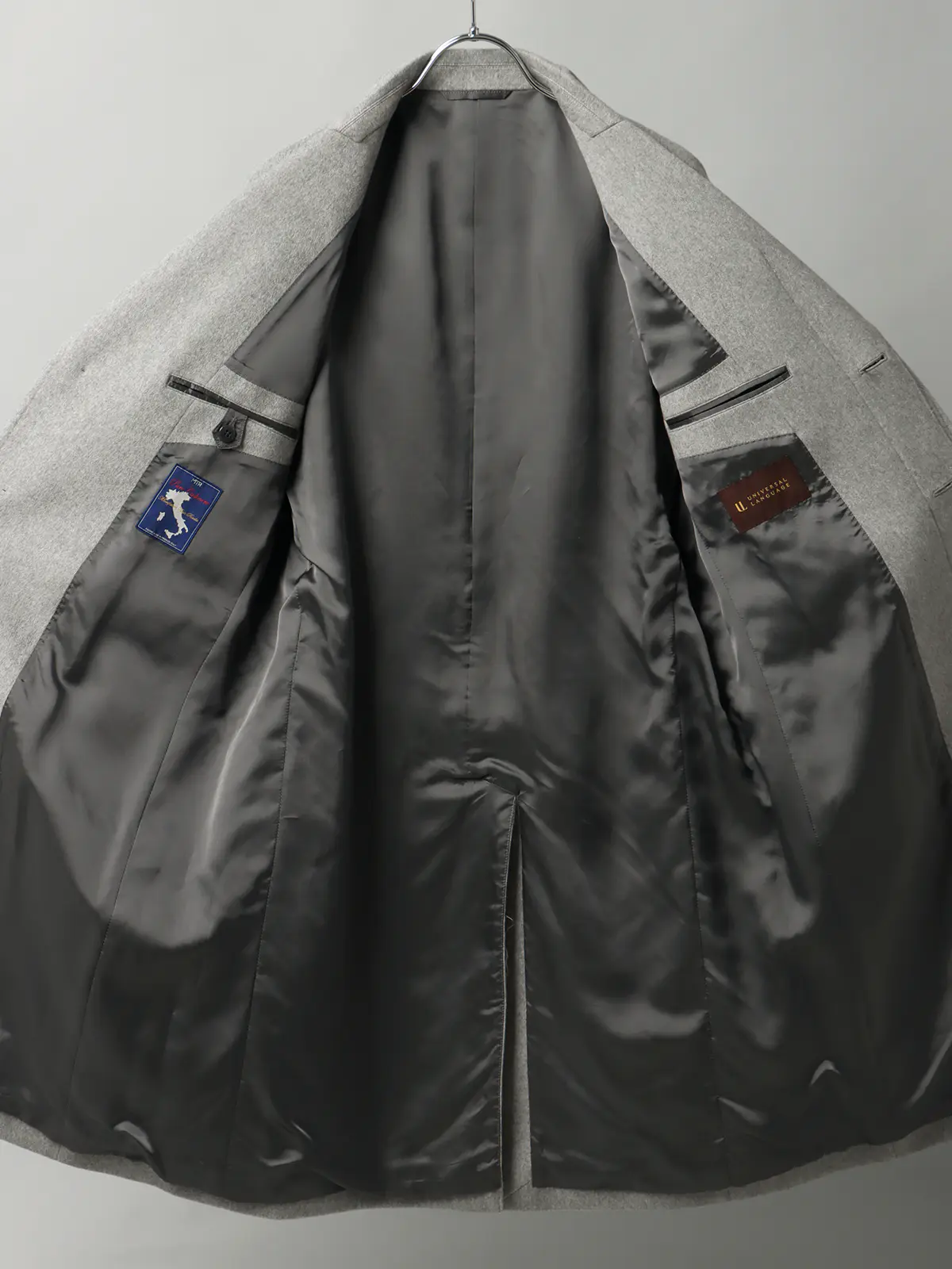 【11/7~販売開始】シングルチェスターコート/MTR/ピュアカシミヤビーバー/無地 ライトグレー S