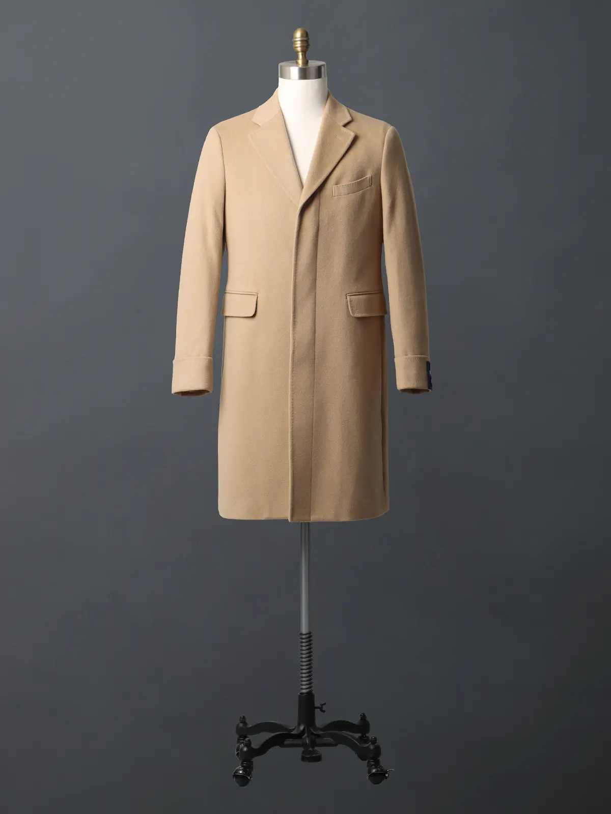 【11／7～販売開始】シングルチェスターコート／MTR／ピュアカシミヤビーバー／無地 ベージュ S