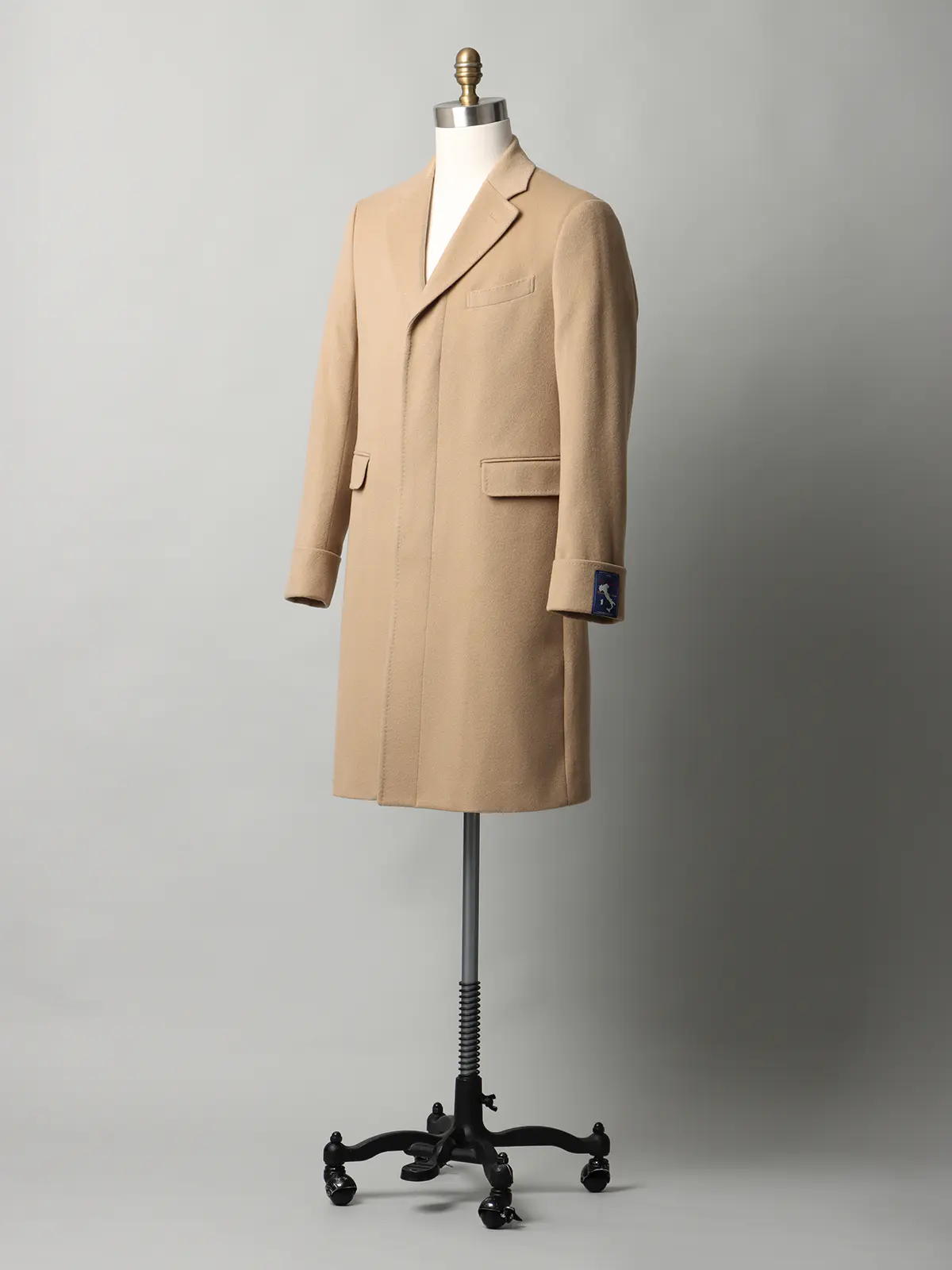 【11／7～販売開始】シングルチェスターコート／MTR／ピュアカシミヤビーバー／無地 ベージュ S
