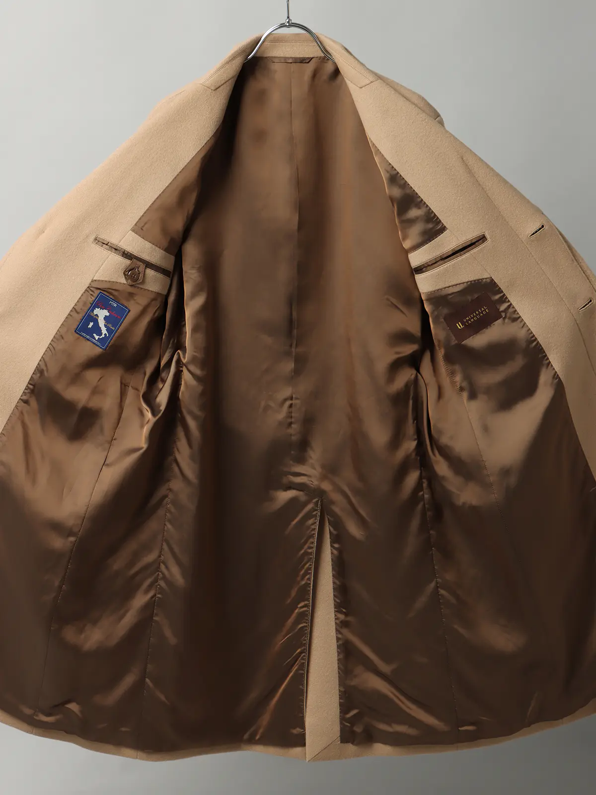 【11／7～販売開始】シングルチェスターコート／MTR／ピュアカシミヤビーバー／無地 ベージュ S