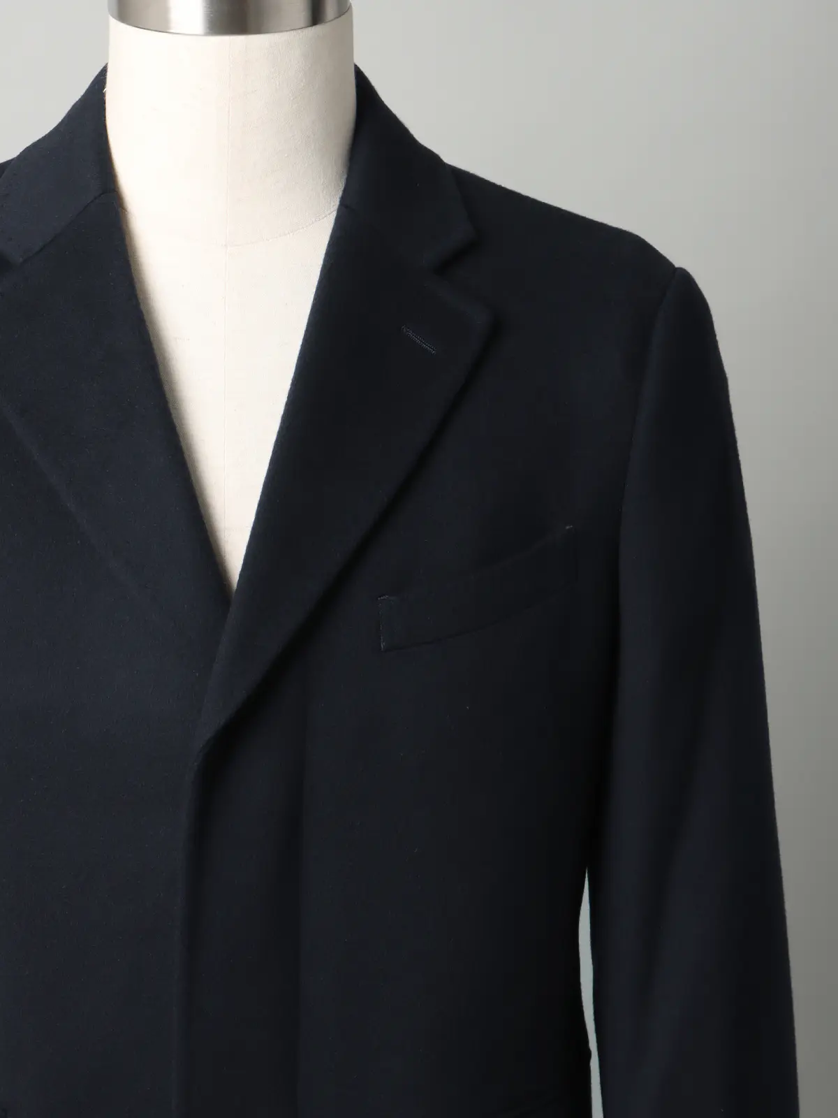 【11/7~販売開始】シングルチェスターコート/MTR/ピュアカシミヤビーバー/無地 ネイビー S