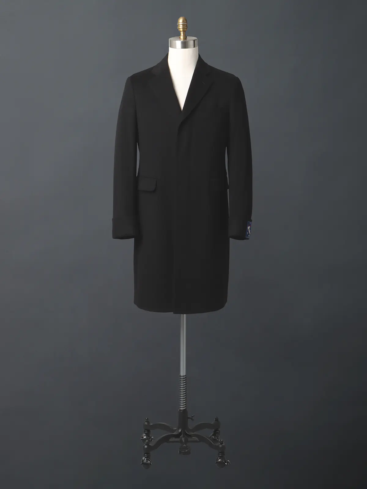 【11/7~販売開始】シングルチェスターコート/MTR/ピュアカシミヤビーバー/無地 ブラック S