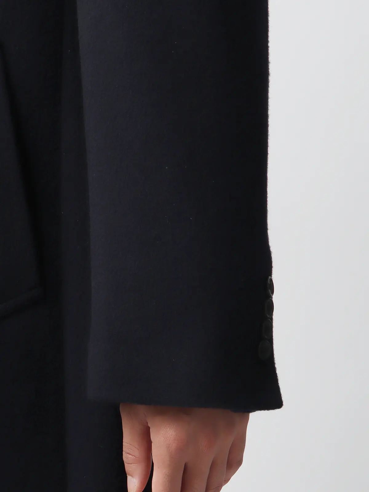 スマみえチェスターコート/ストレッチ/ウールライクビーバー/COMMUTECH ネイビー S