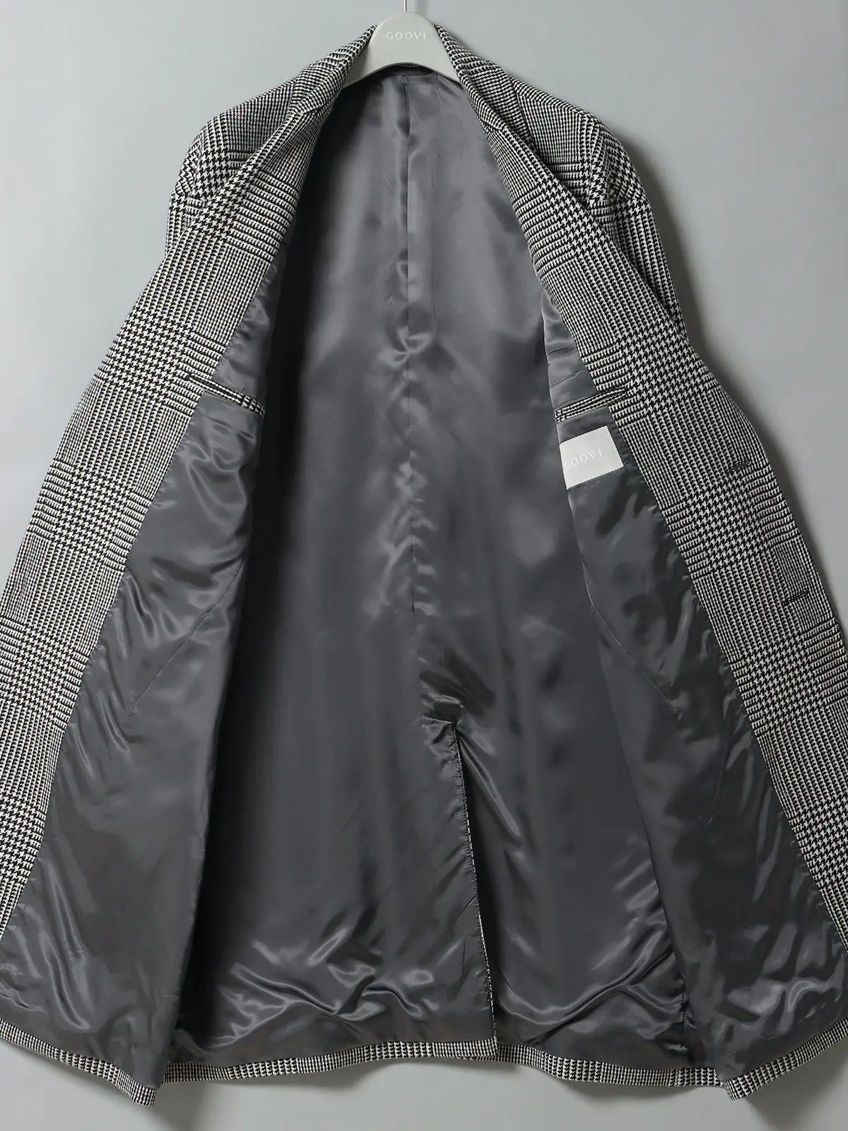 【10月上旬発売予定】GOOVI／シングルチェスターコート／ウールカシミヤ／ソフトツイード グレー系 0
