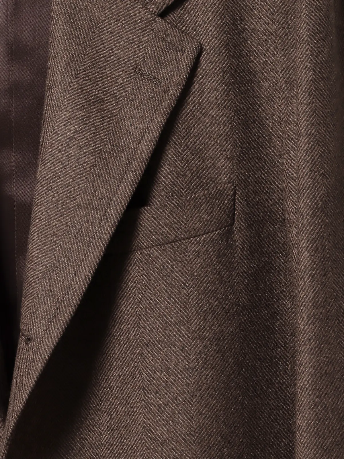 【9月下旬発売予定】GOOVI／シングルチェスターコート／ウールカシミヤ／ソフトツイード ブラウン系 0