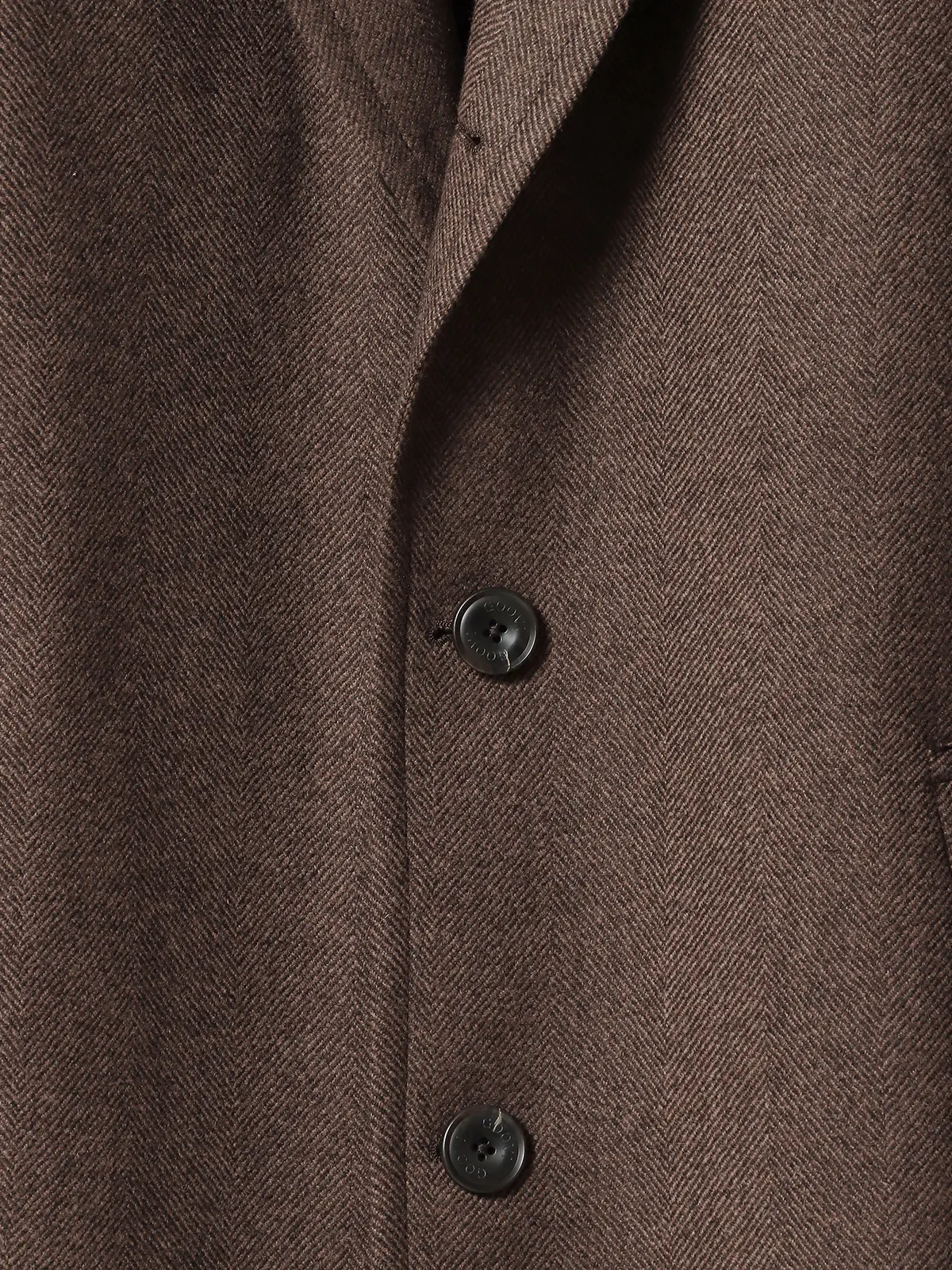 【9月下旬発売予定】GOOVI／シングルチェスターコート／ウールカシミヤ／ソフトツイード ブラウン系 0