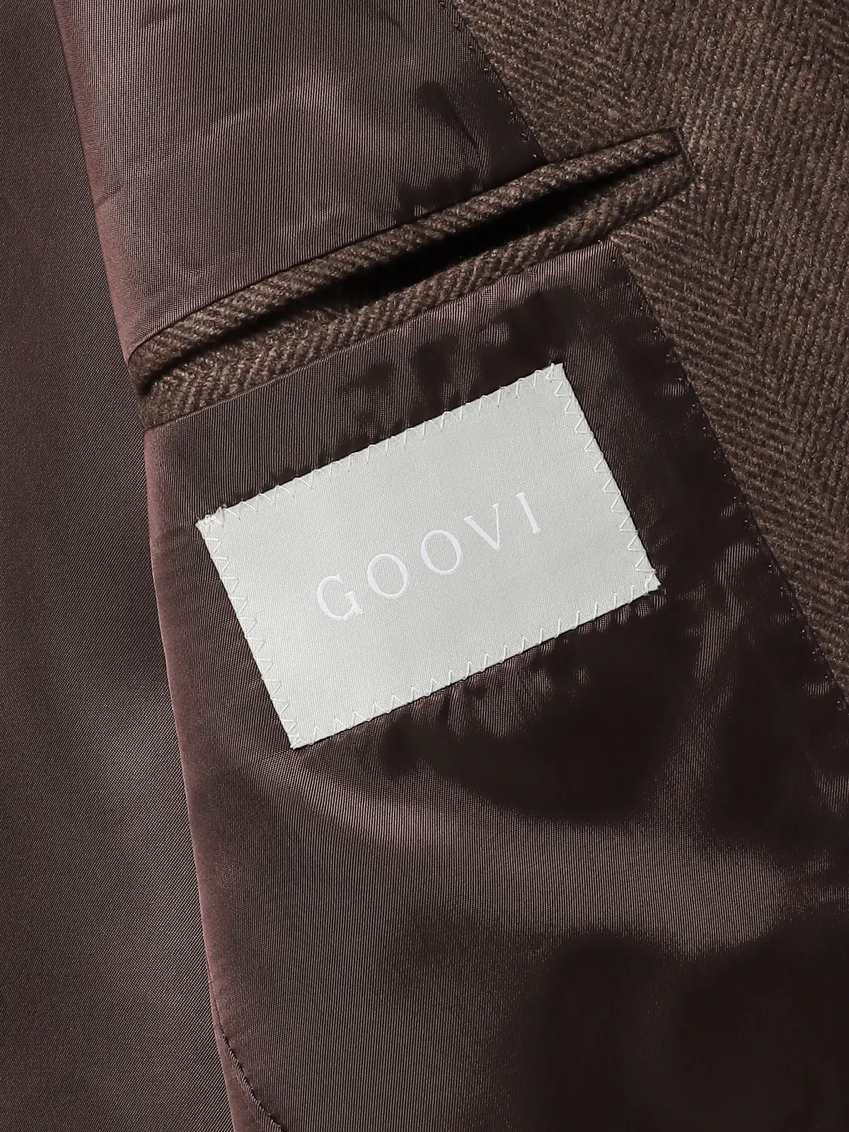 【9月下旬発売予定】GOOVI／シングルチェスターコート／ウールカシミヤ／ソフトツイード ブラウン系 0