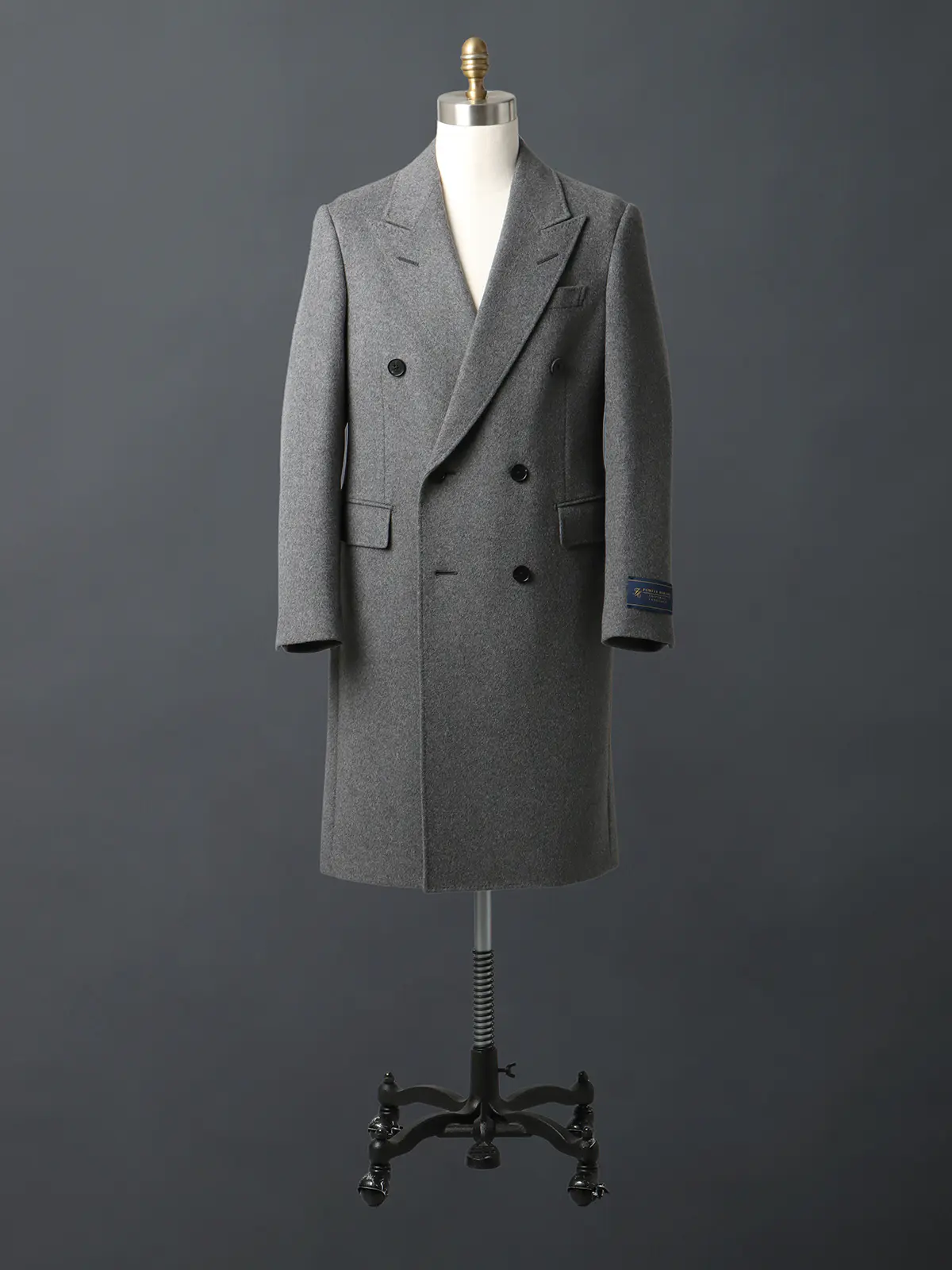 FUMIYA HIRANO/ダブルチェスターコート/ウールカシミヤ/無地 グレー S
