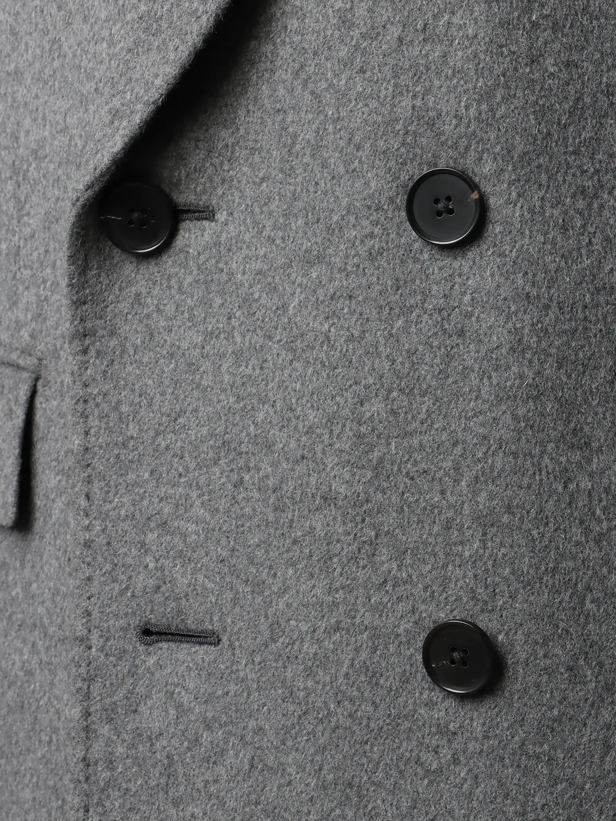 FUMIYA HIRANO/ダブルチェスターコート/ウールカシミヤ/無地 グレー S