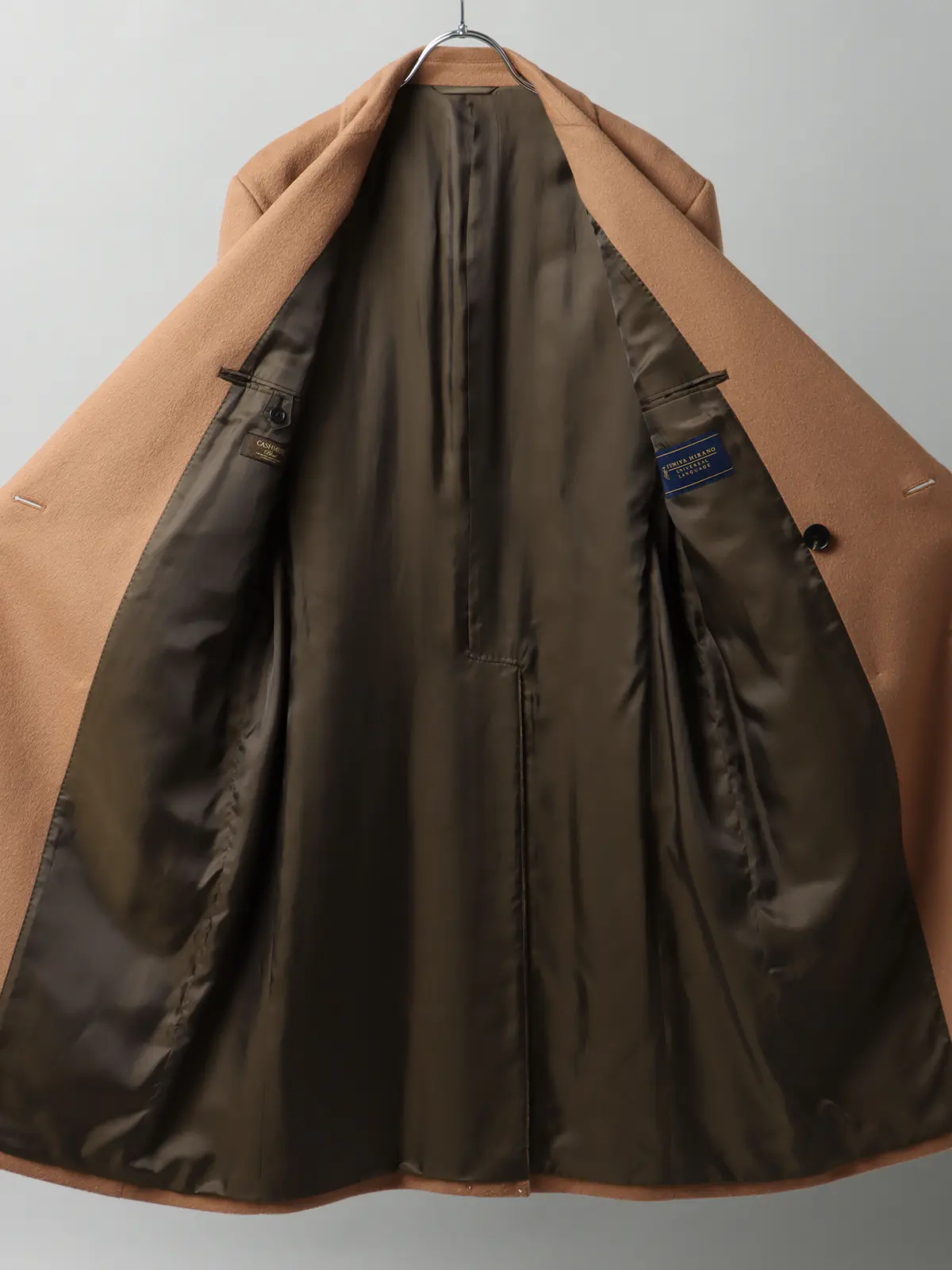 FUMIYA HIRANO/ダブルチェスターコート/ウールカシミヤ/無地 ベージュ S