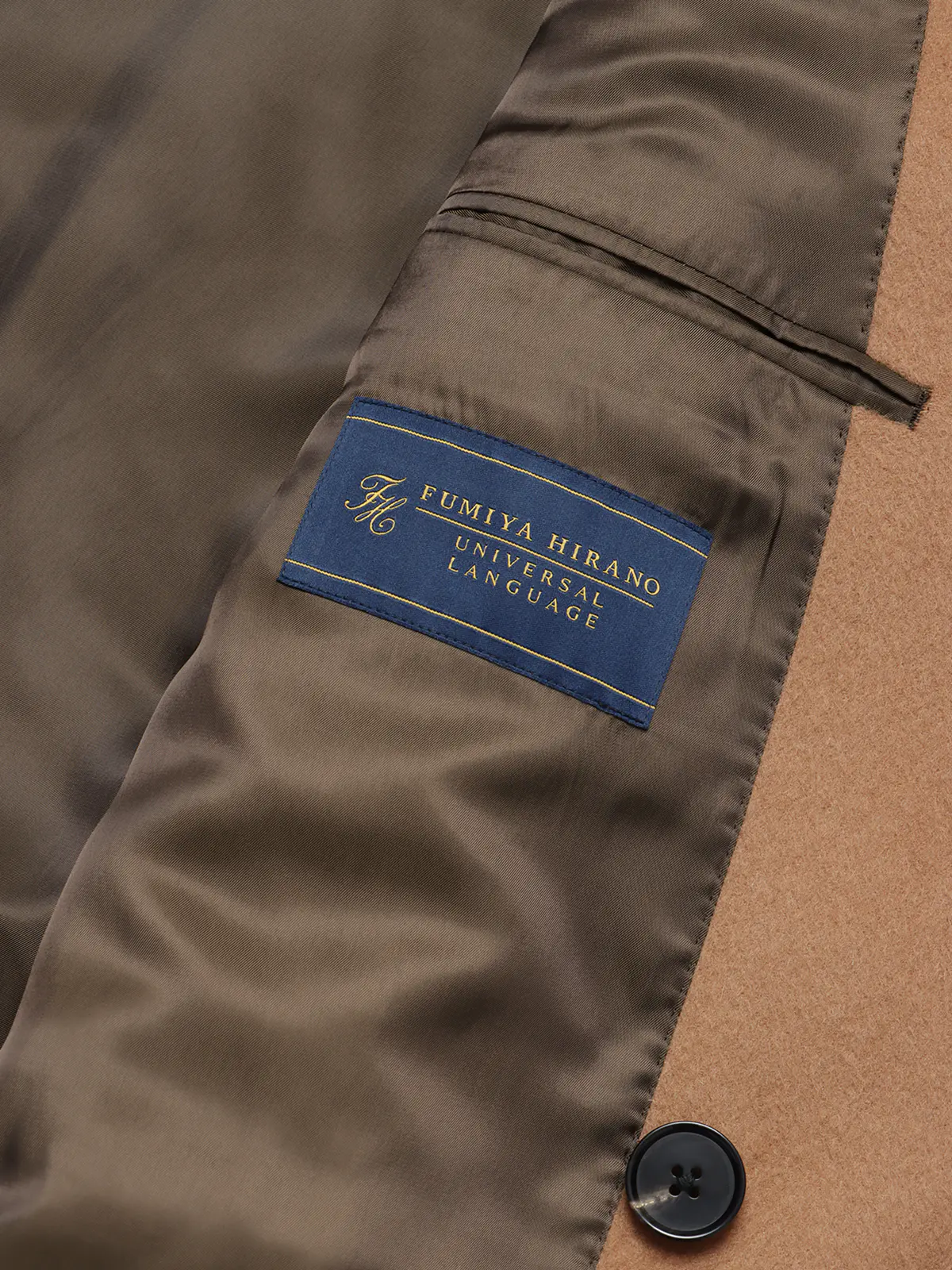 FUMIYA HIRANO/ダブルチェスターコート/ウールカシミヤ/無地 ベージュ S