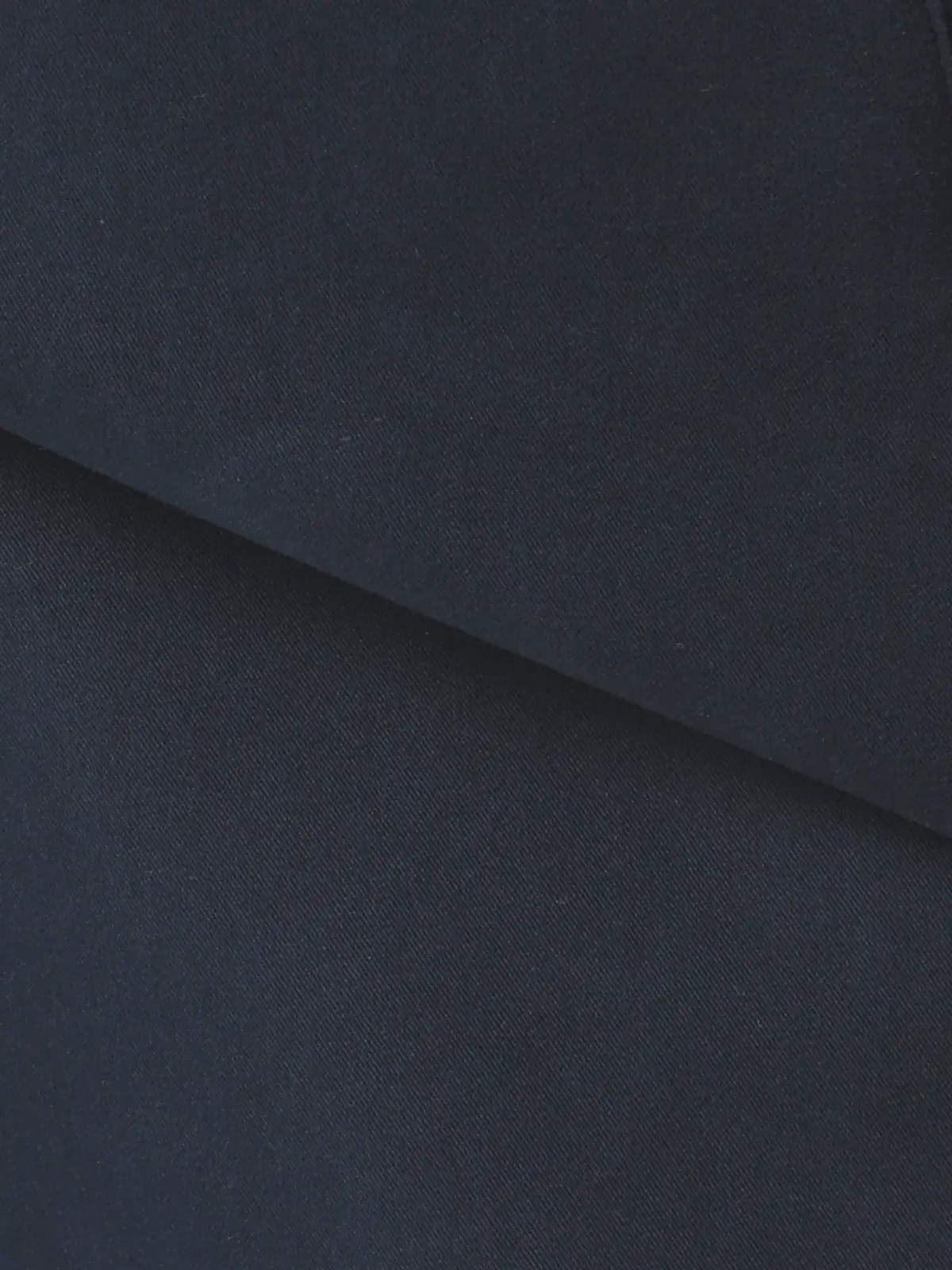 ステンカラーコート／コットンシャンブレー／ピーチスキン／無地 ネイビー S