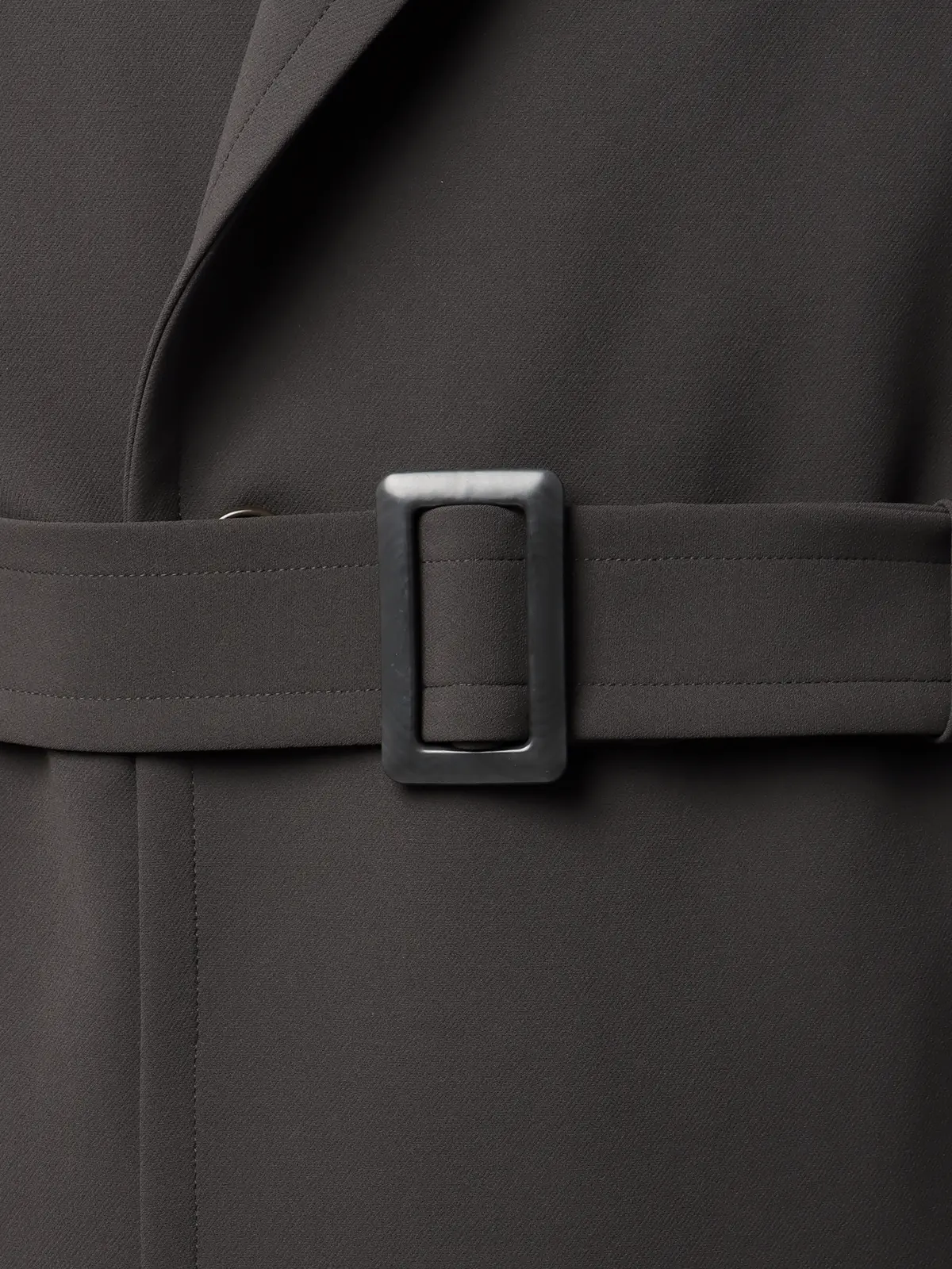 ダブルブレストステンカラーコート／ストレッチ／防シワ／UVカット／ベルト付き ブラウン S