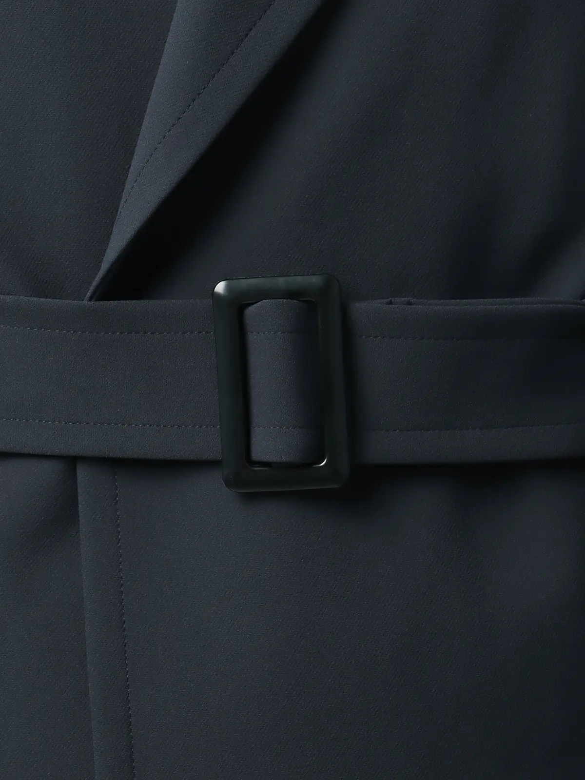 ダブルブレストステンカラーコート／ストレッチ／防シワ／UVカット／ベルト付き ネイビー S