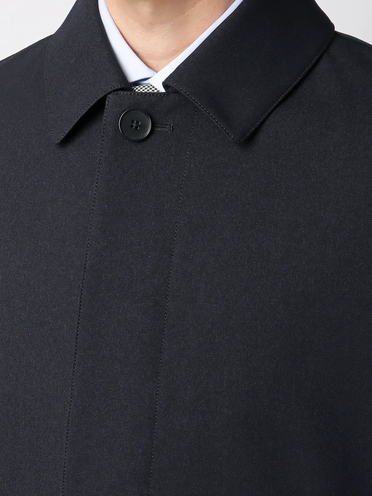 最高コート/ステンカラーコート/防風/透湿/防シワ/ウールライクポリエステル/COMMUTECH ネイビー S