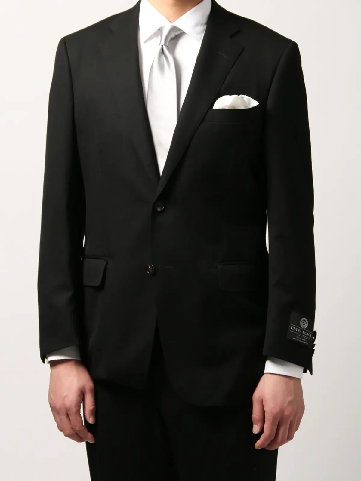 スーツ／フォーマル／2つボタン／無地／IZ01 ブラック 体型（DROP):スリム　8DROP(YA体),身長:175cm