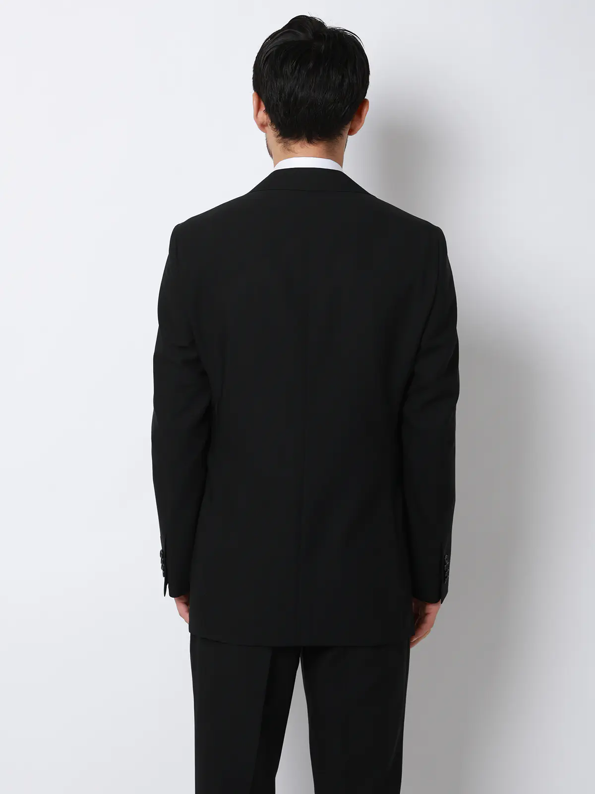 スーツ／サマーフォーマル／接触冷感／2つボタン／無地／TR29 ブラック 体型（DROP):スリム　8DROP(YA体),身長:160cm